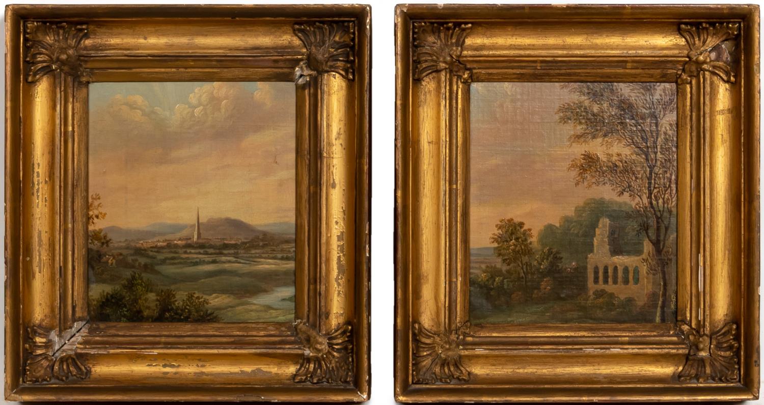 PAIR, EUROPEAN LANDSCAPE PAINTINGS,