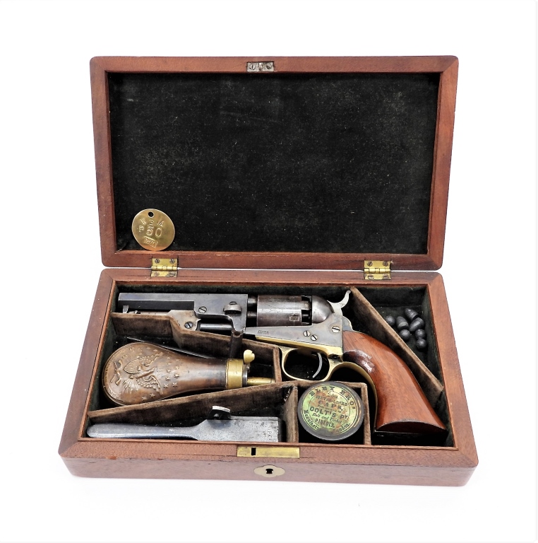 CASED COLT MODEL 1849 POCKET REVOLVER 35e439