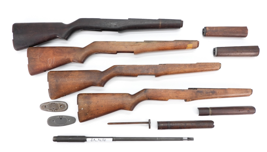 M1 GARAND REPLACEMENT STOCKS AND A BARREL
