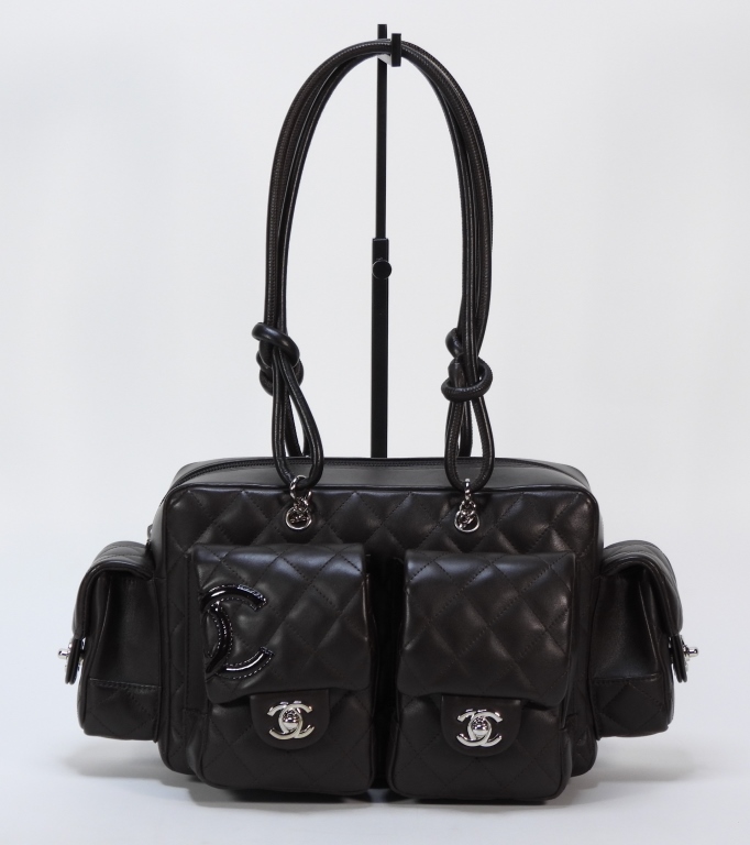 CHANEL DEEP BROWN LEATHER QUILTED