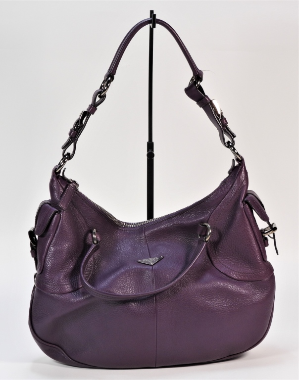 PRADA PURPLE LEATHER SACCA BAG