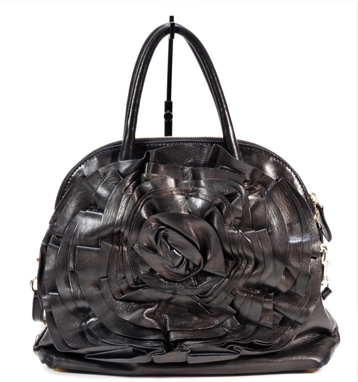 VALENTINO BLACK LEATHER BOWLING 35e55e