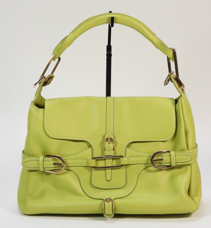 JIMMY CHOO CHARTREUSE LEATHER SHOULDER