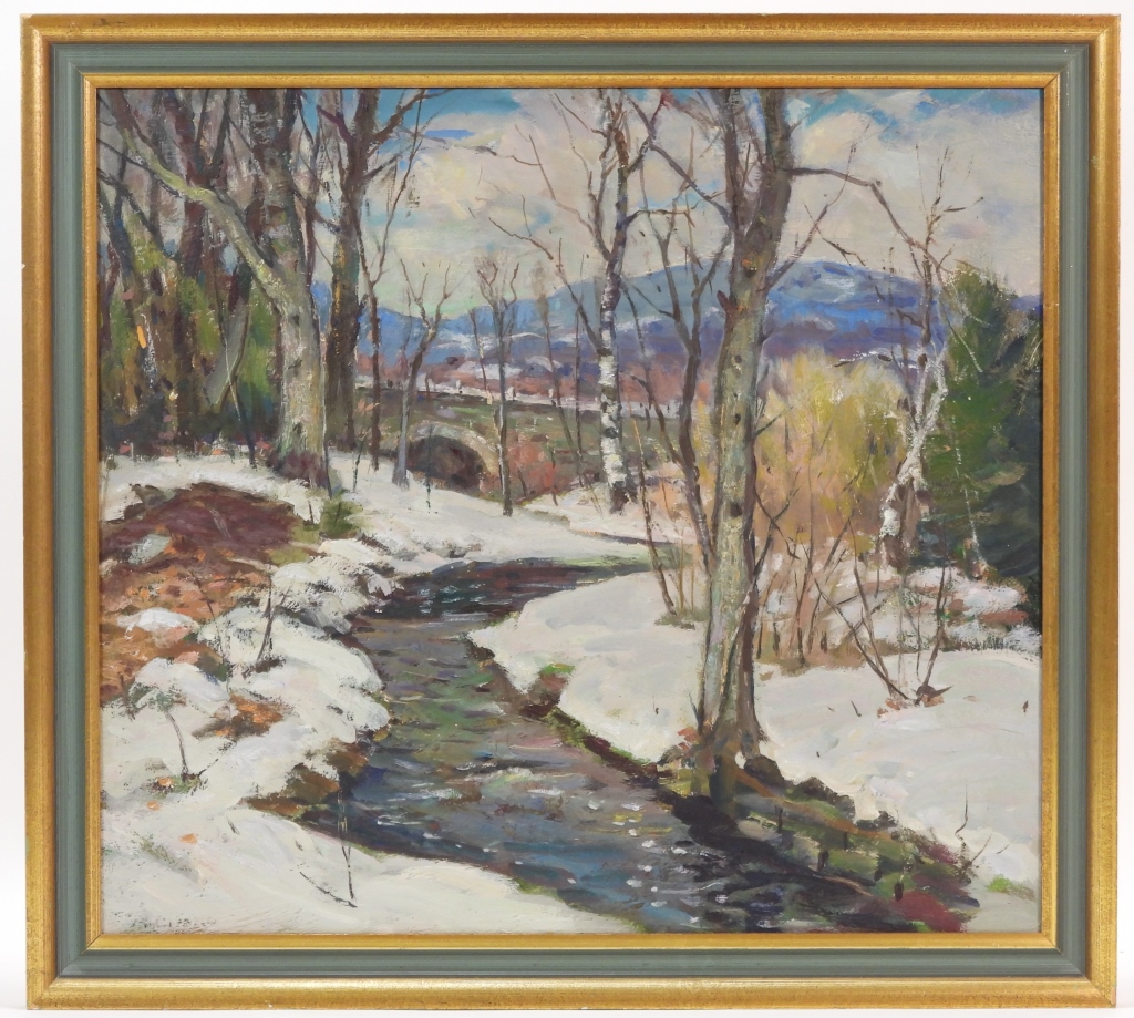 ANTONIO CIRINO WINTER RIVER LANDSCAPE 35e5ca