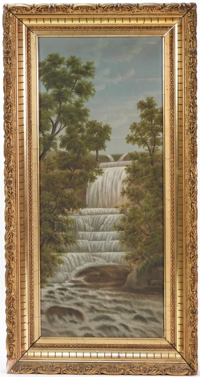 C.1900 FOREST WATERFALL LANDSCAPE