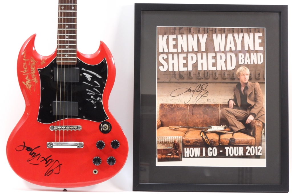 AUTOGRAPHED RED GIBSON EPIPHONE ELECTRIC