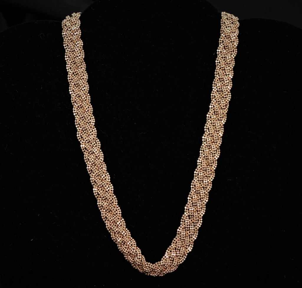 LADY S 14K GOLD BRAIDED NECKLACE 35e636