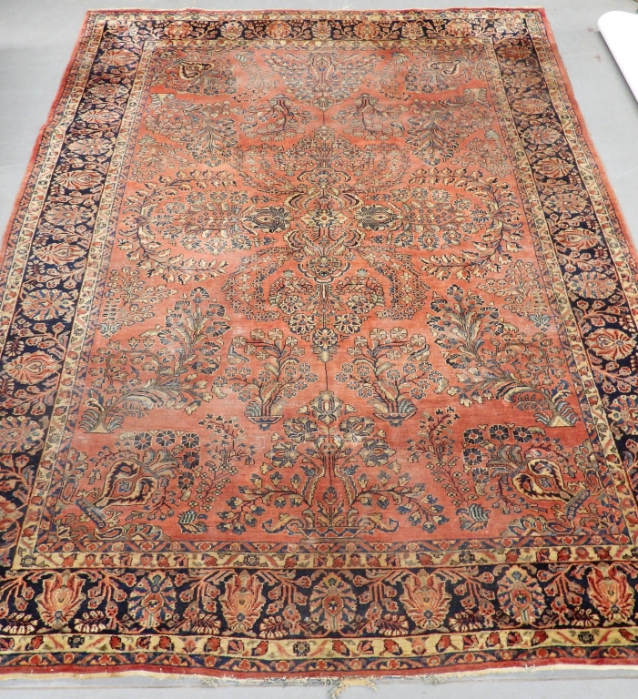 C1920 SAROUK BOTANICAL RUG Middle East,Circa