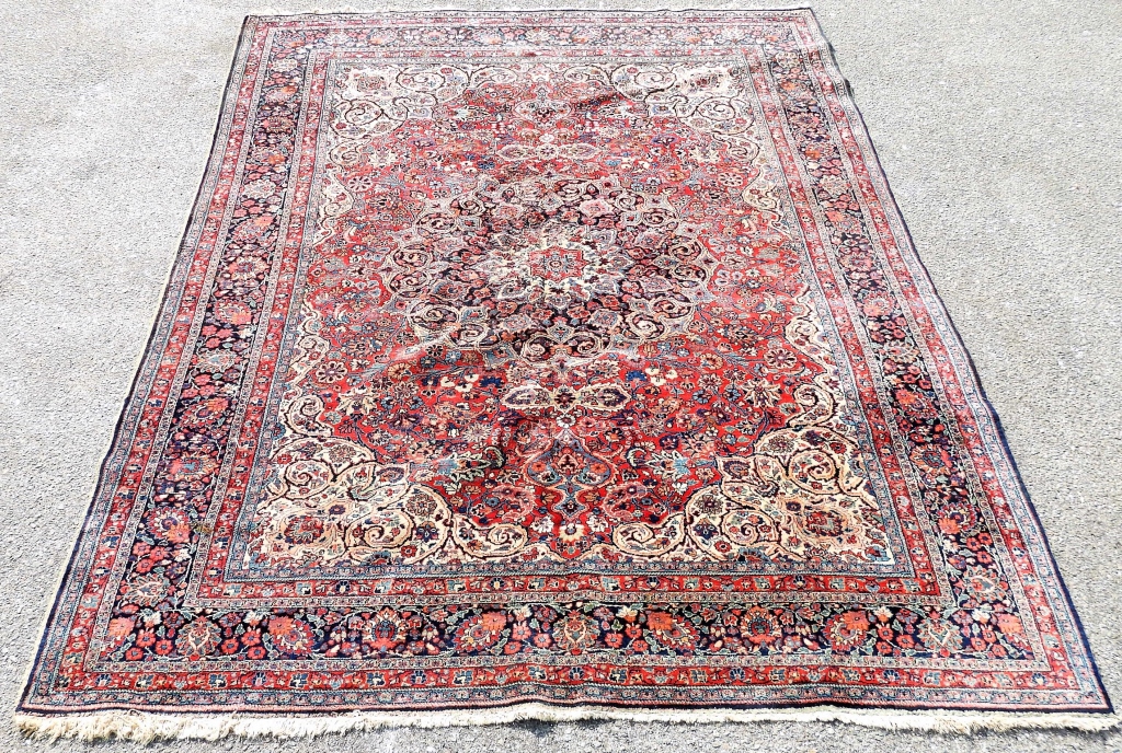 BOTANICAL MASHAD RUG Middle East 20th 35e695