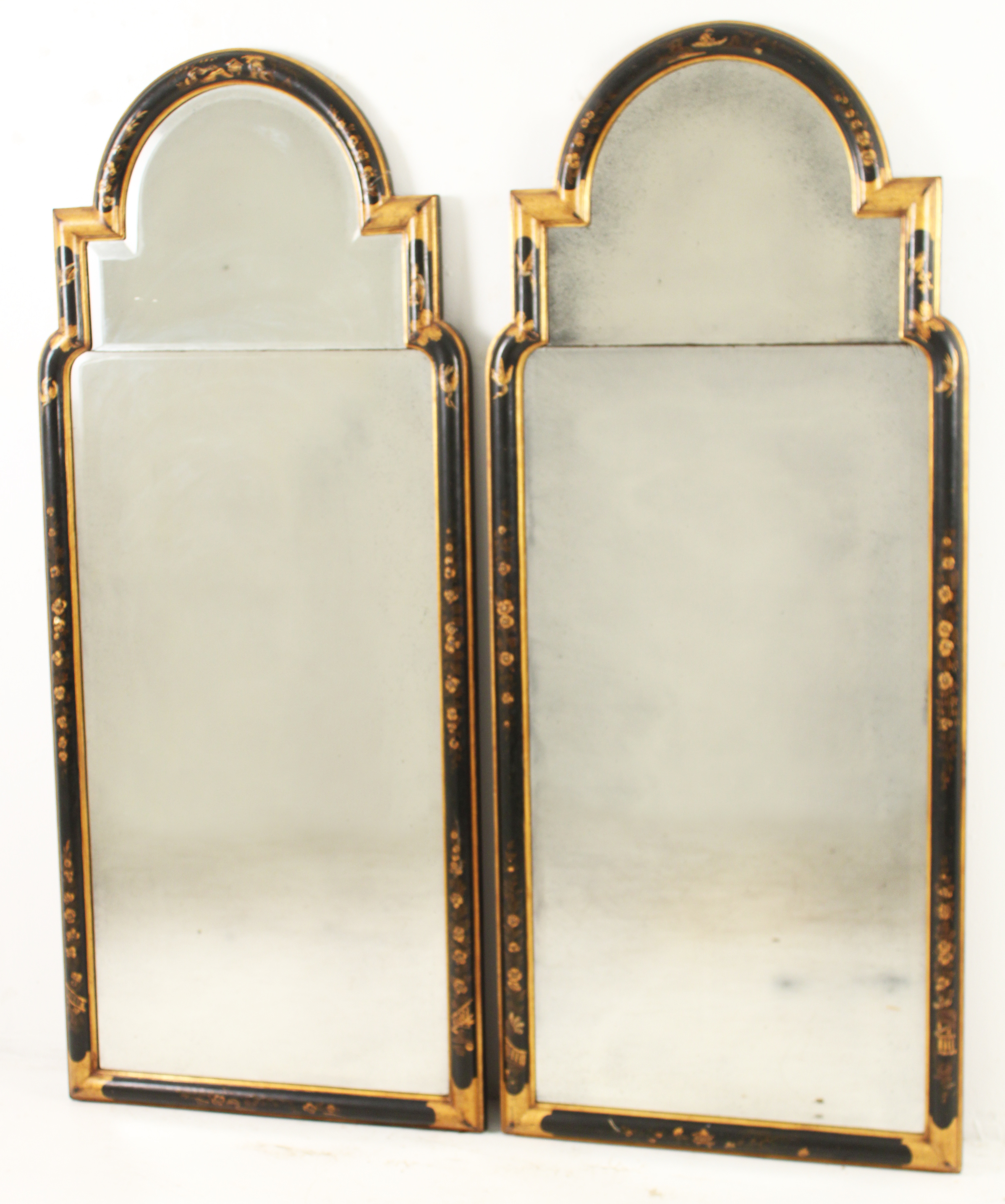 PAIR OF QUEEN ANNE STYLE LACQUERED