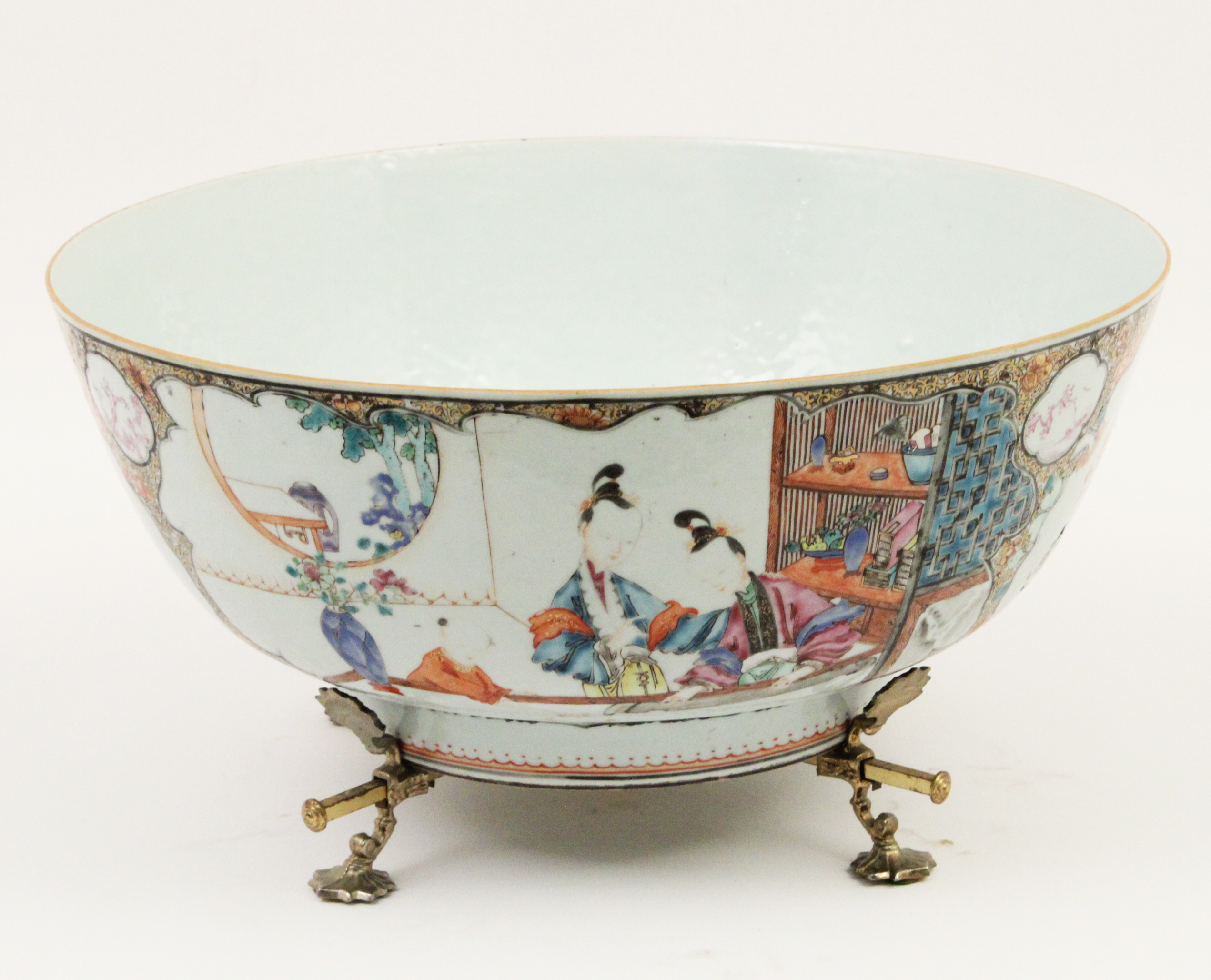 18TH C CHINESE EXPORT PUNCH BOWL 35e6ec