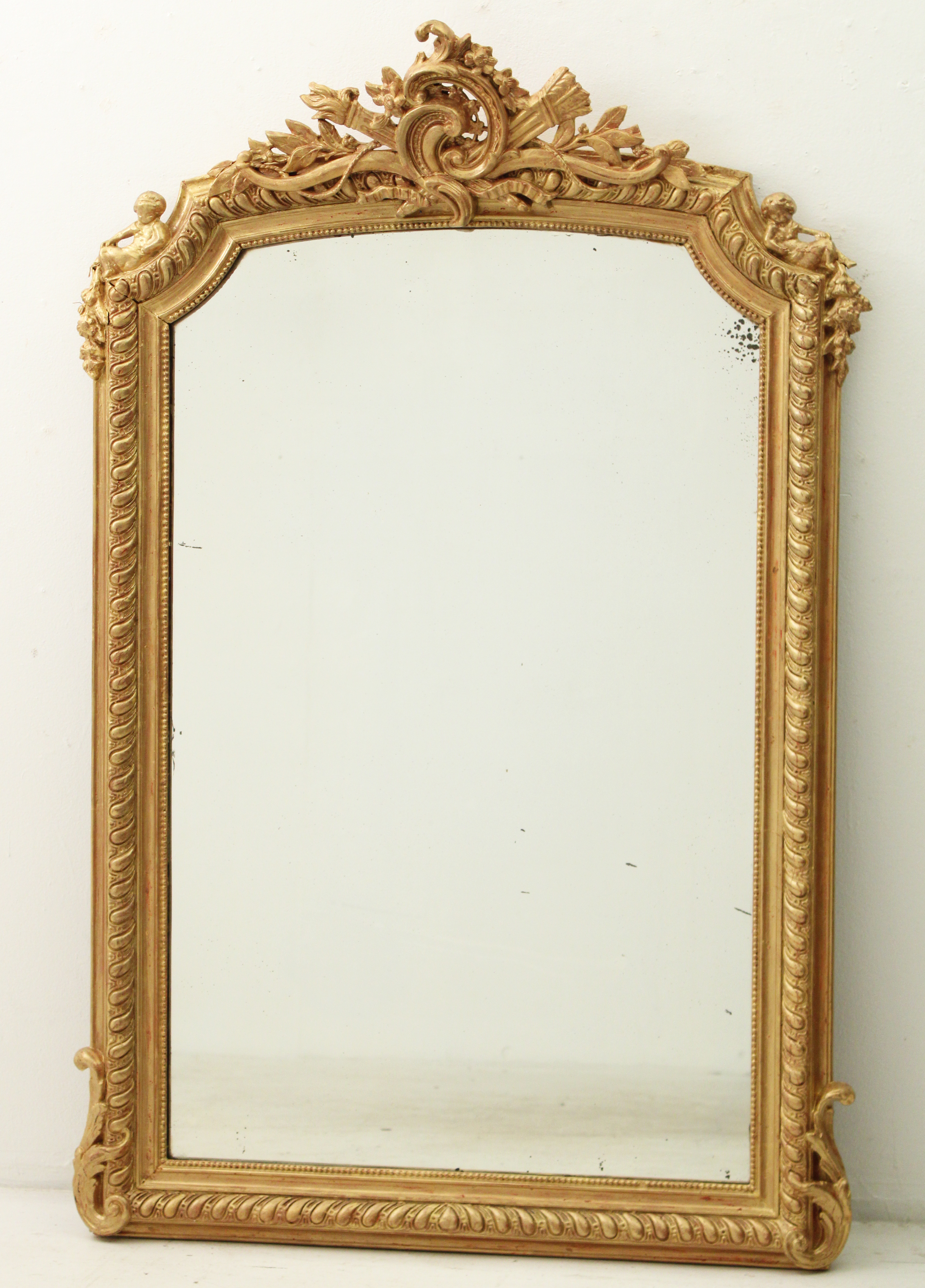 FRENCH GOLD GILTWOOD MIRROR French 35e713