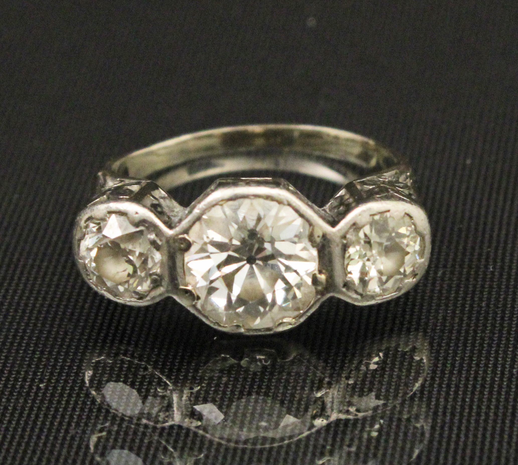 18K WHITE GOLD 4 17 CTS TRIPLE 35e746