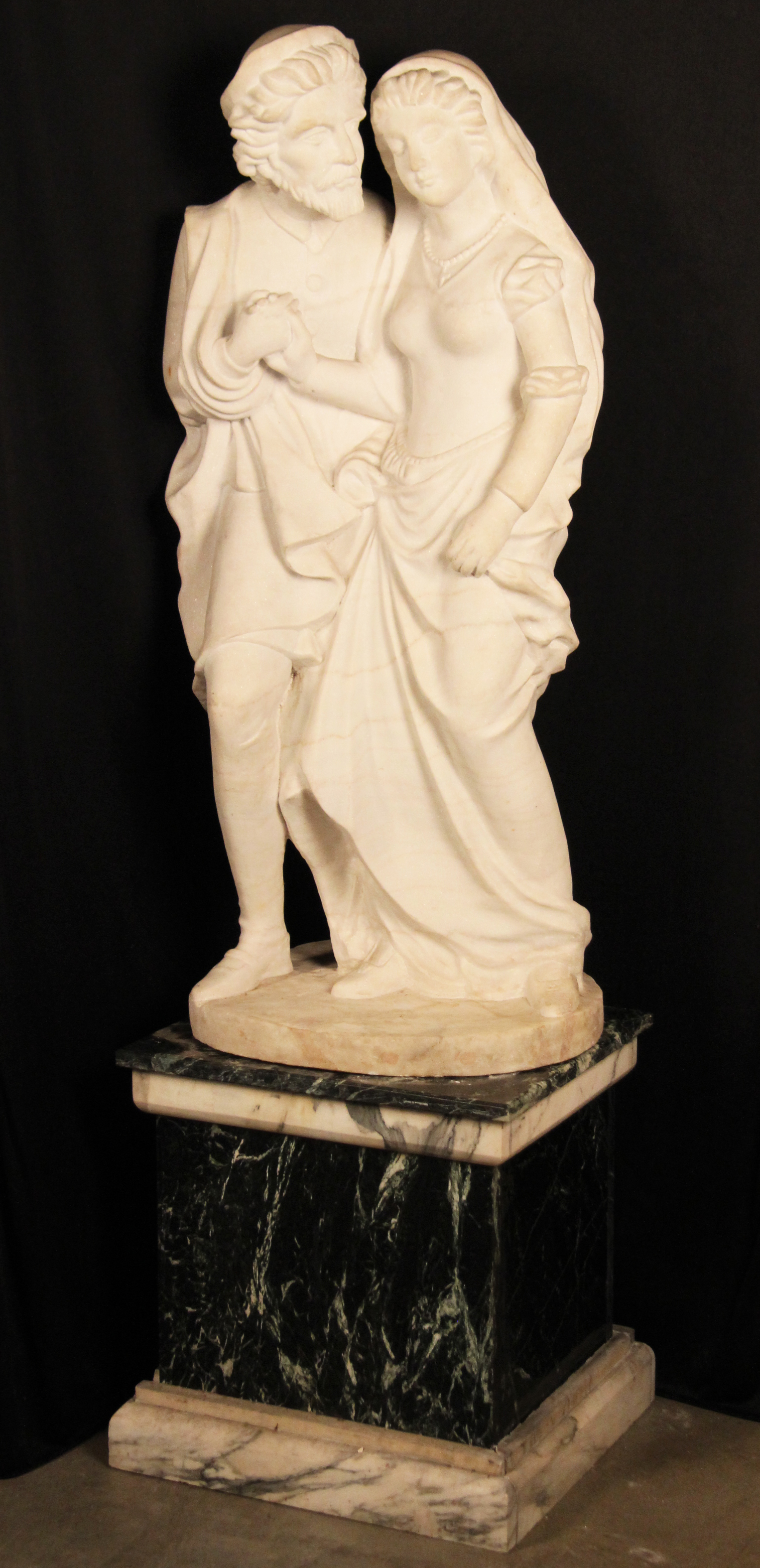 19TH C. FRENCH MARBLE COURTING