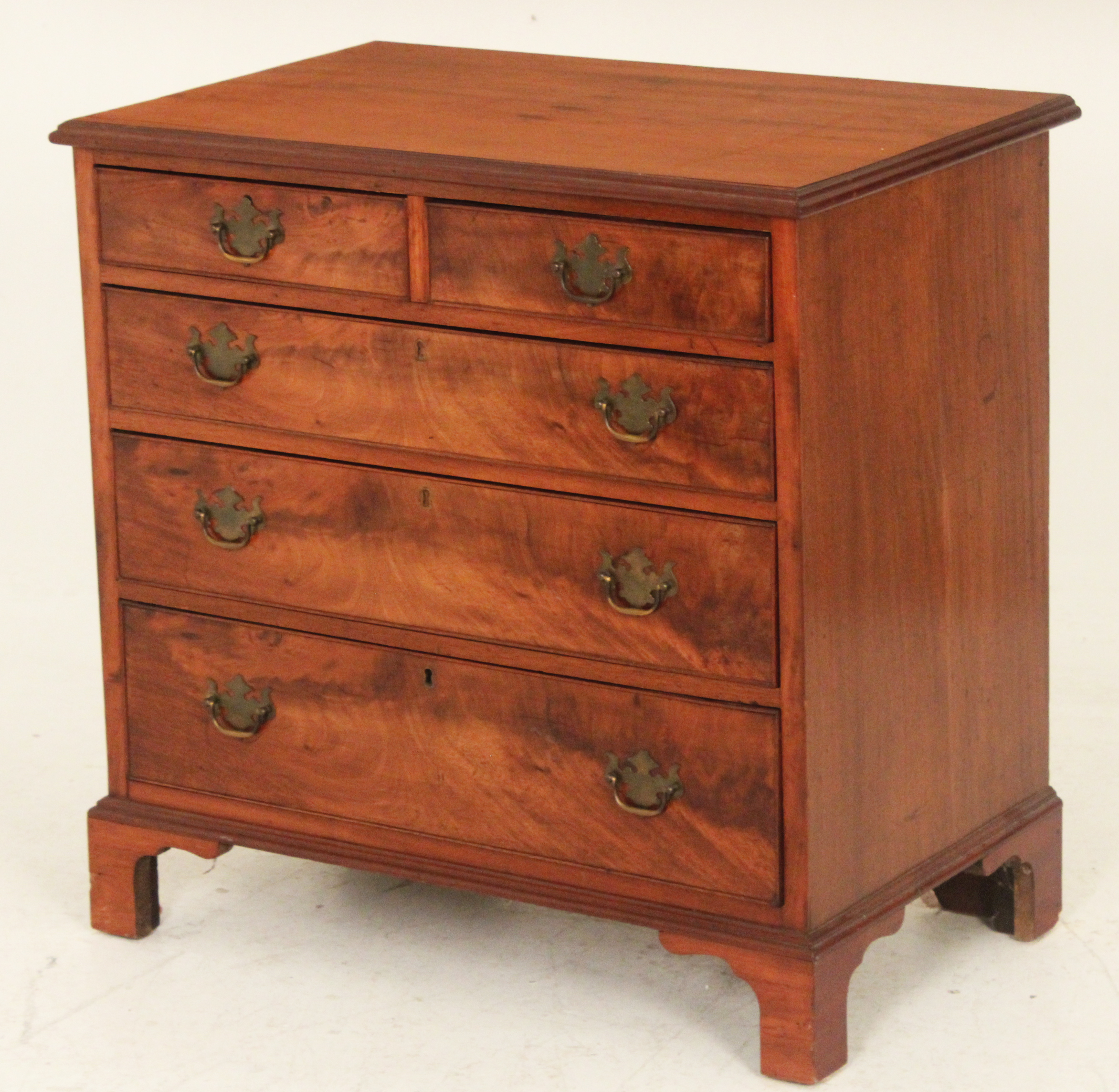 ENGLISH FLAME MAHOGANY CHEST OF