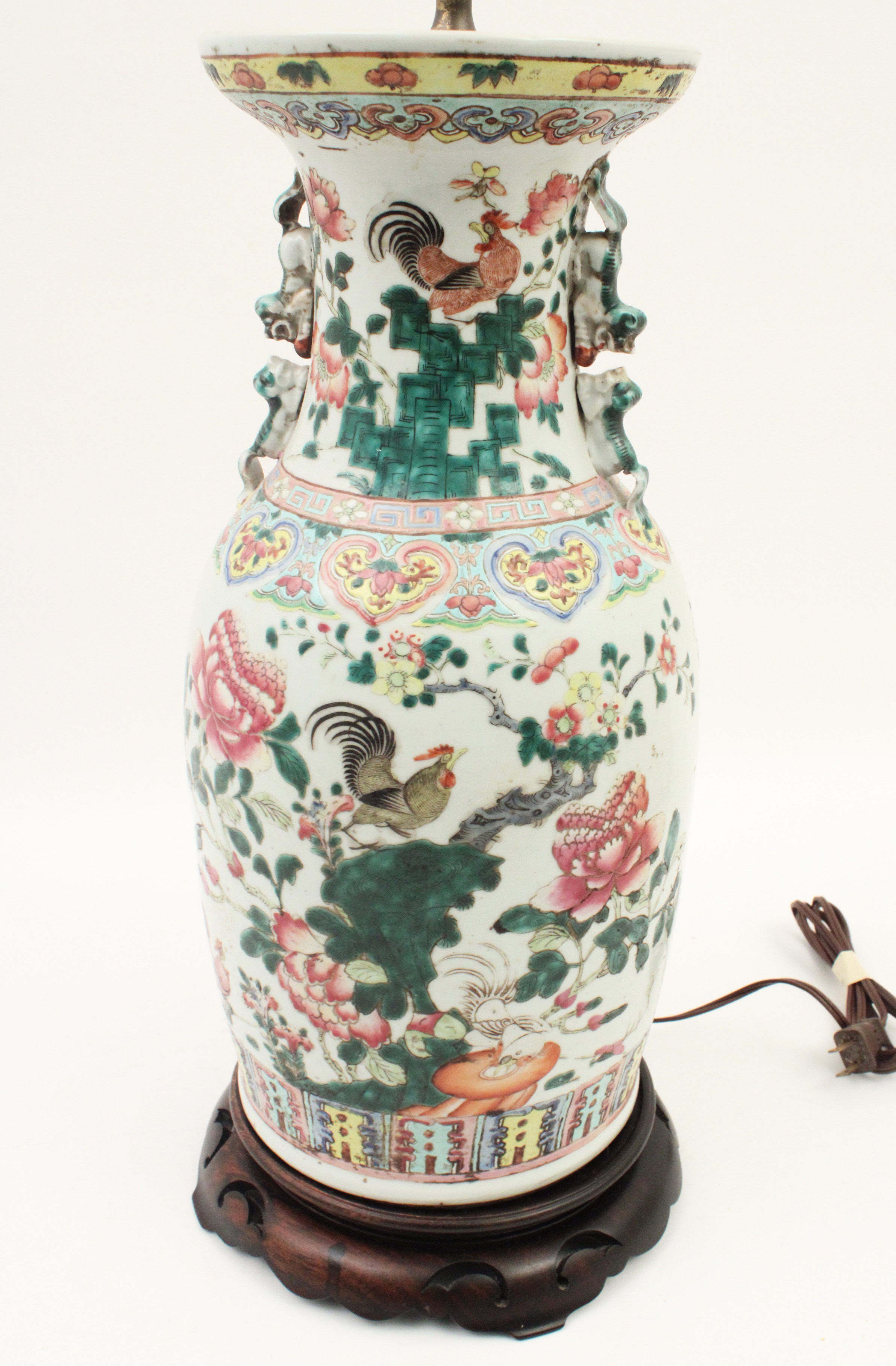 EARLY CHINESE ROSE FAMILLE VASE 35e757