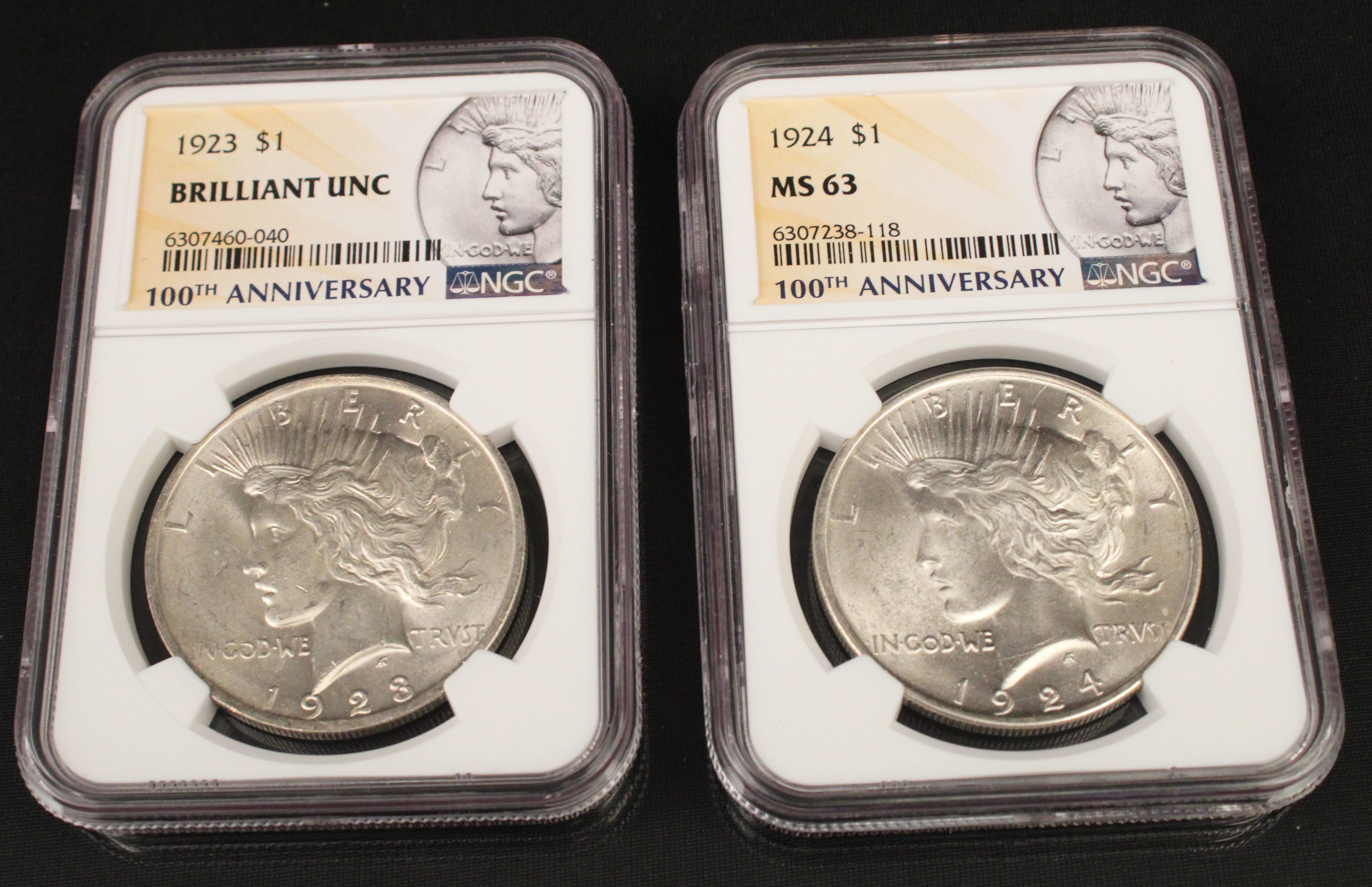 1923, 1924 AMERICAN PEACE DOLLARS