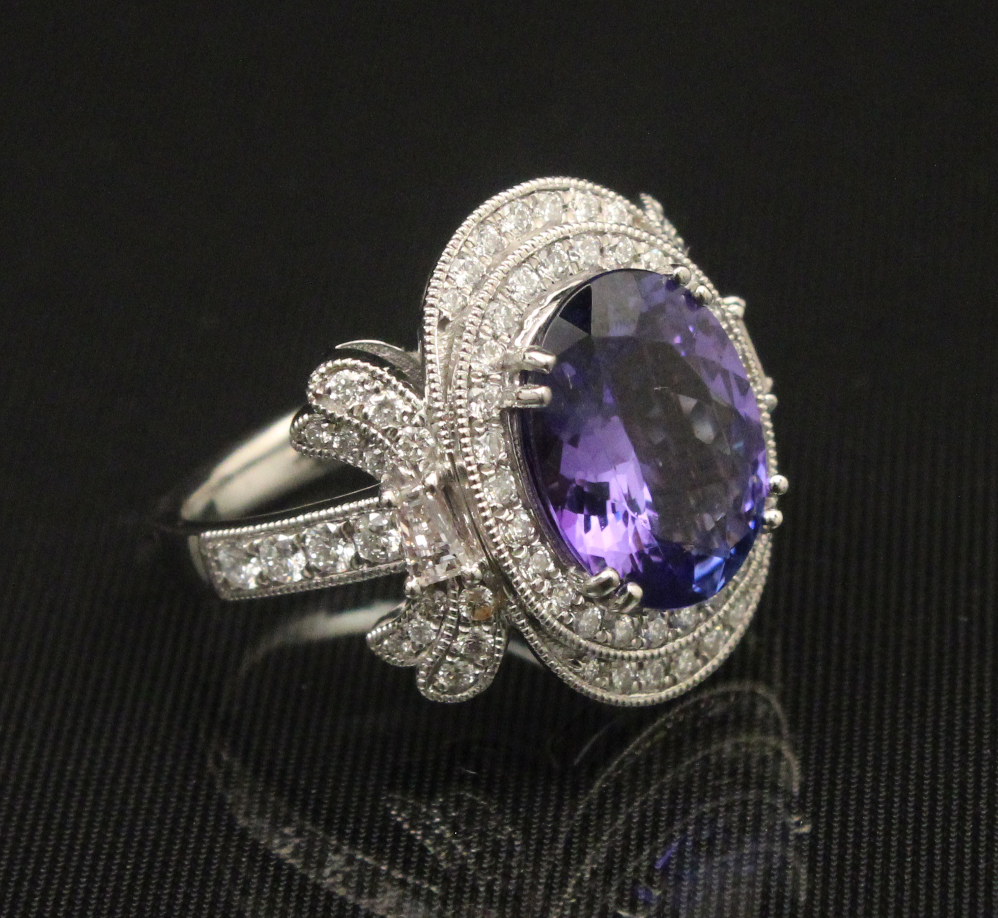 PLATINUM 4.41 CT. TANZANITE AND