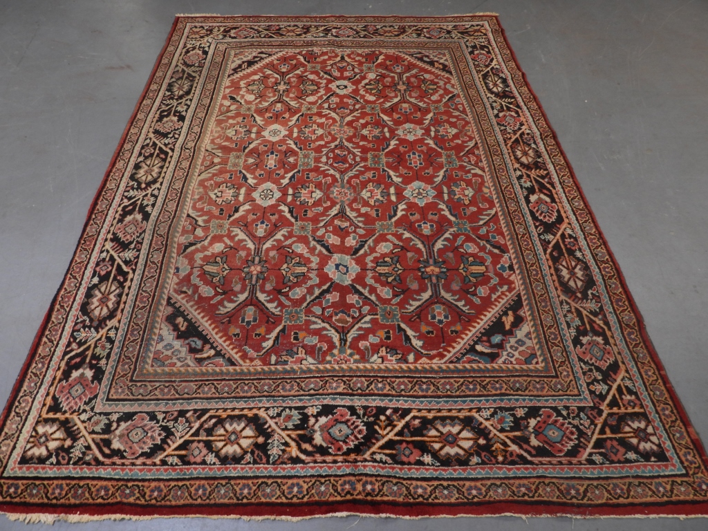 PERSIAN MASHHAD CARPET RUG Persia20th