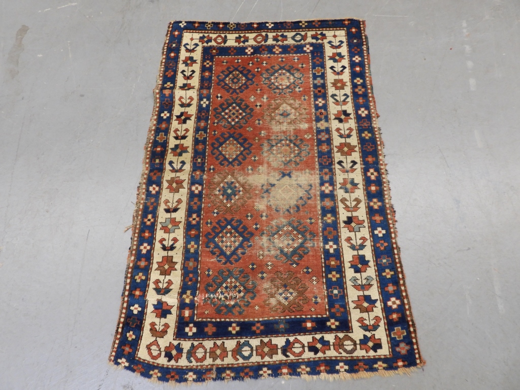 SMALL CAUCASIAN KAZAK CARPET RUG 35e7e5