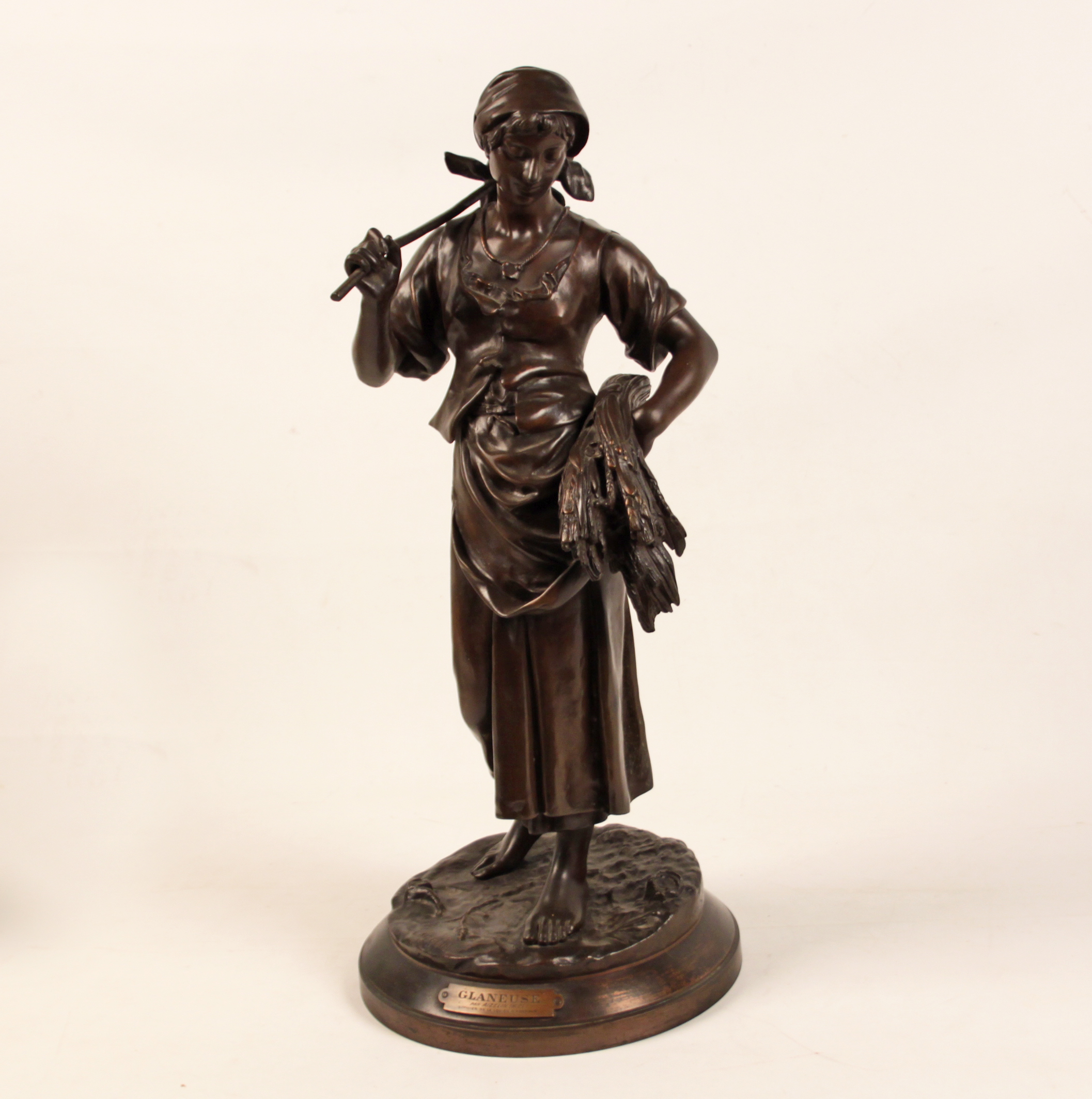 E. AIZELIN, 19TH C. FRENCH BRONZE OF