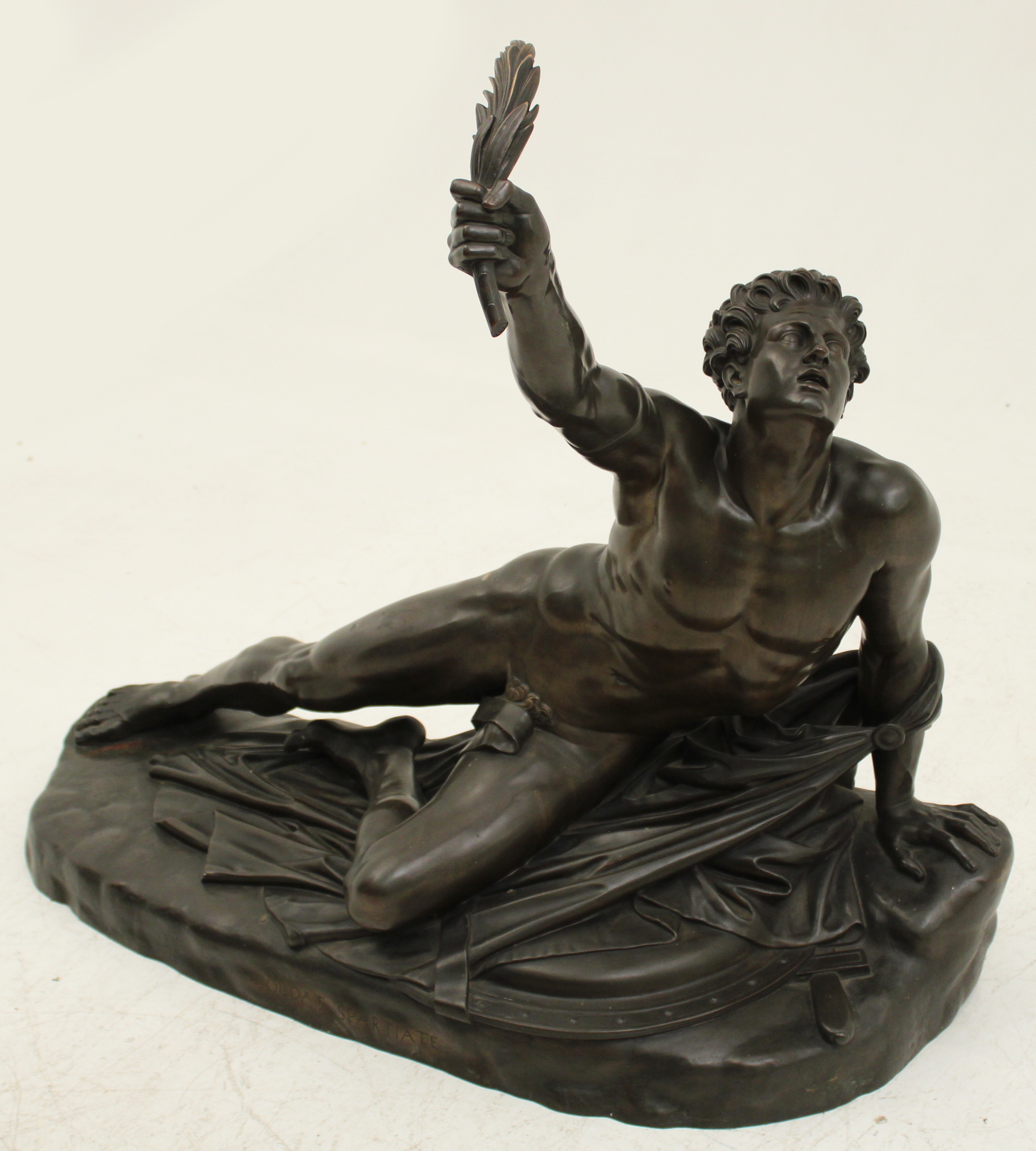 19TH C FRENCH BRONZE OF NUDE MALE 35e830