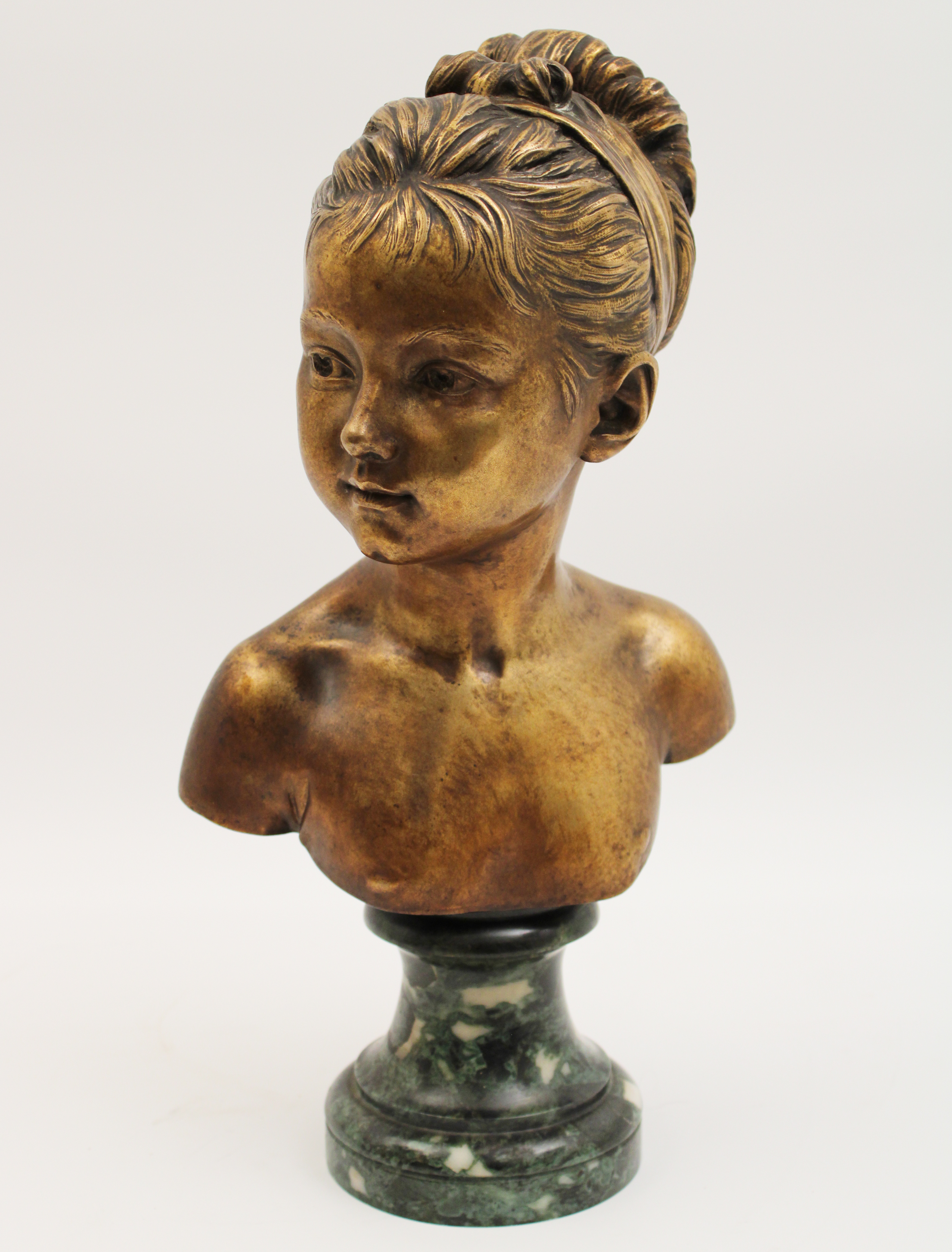 FINE CAST FRENCH GILT BRONZE BUST