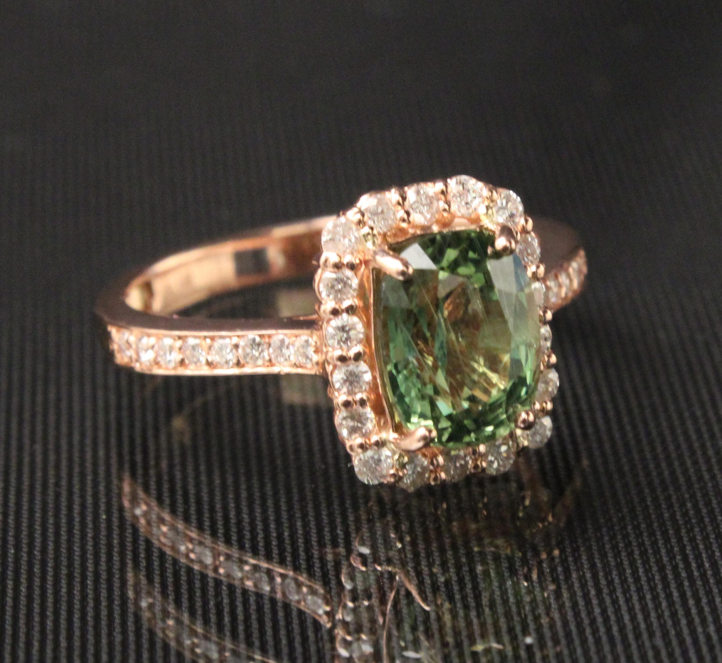 14K ROSE GOLD GREEN SAPPHIRE AND 35e83f