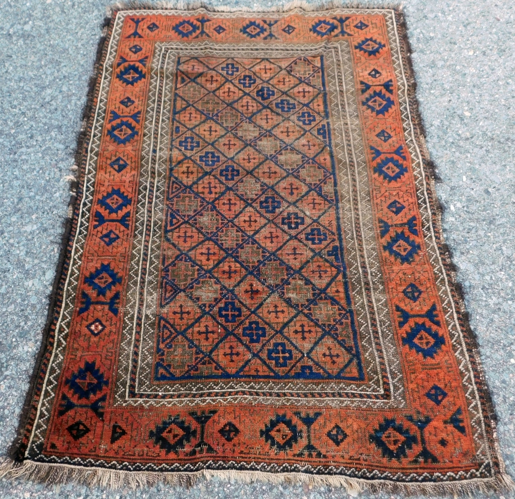 BALUCH GEOMETRIC RUG Middle East,20th