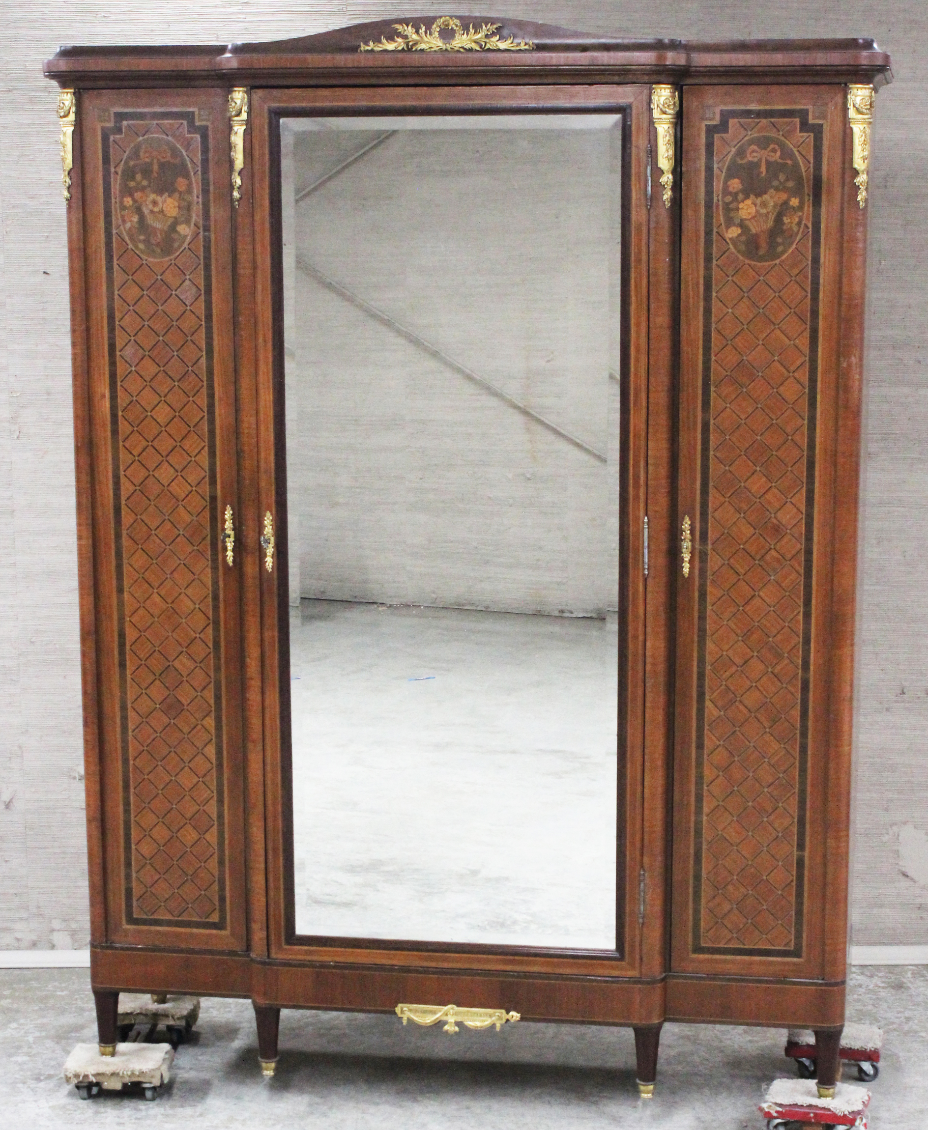FR LOUIS XVI STYLE BRONZE MTD MARQUETRY 35e8af