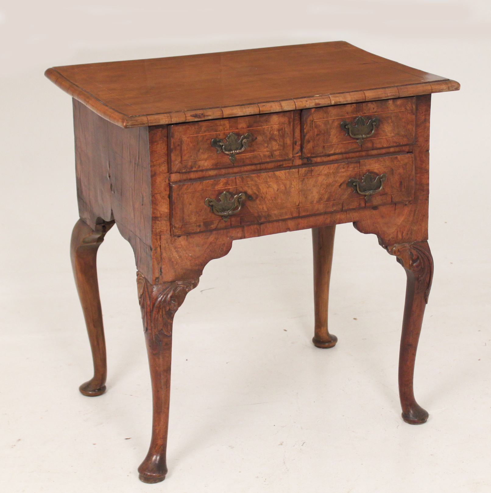 18TH C. QUEEN ANNE WALNUT LOWBOY