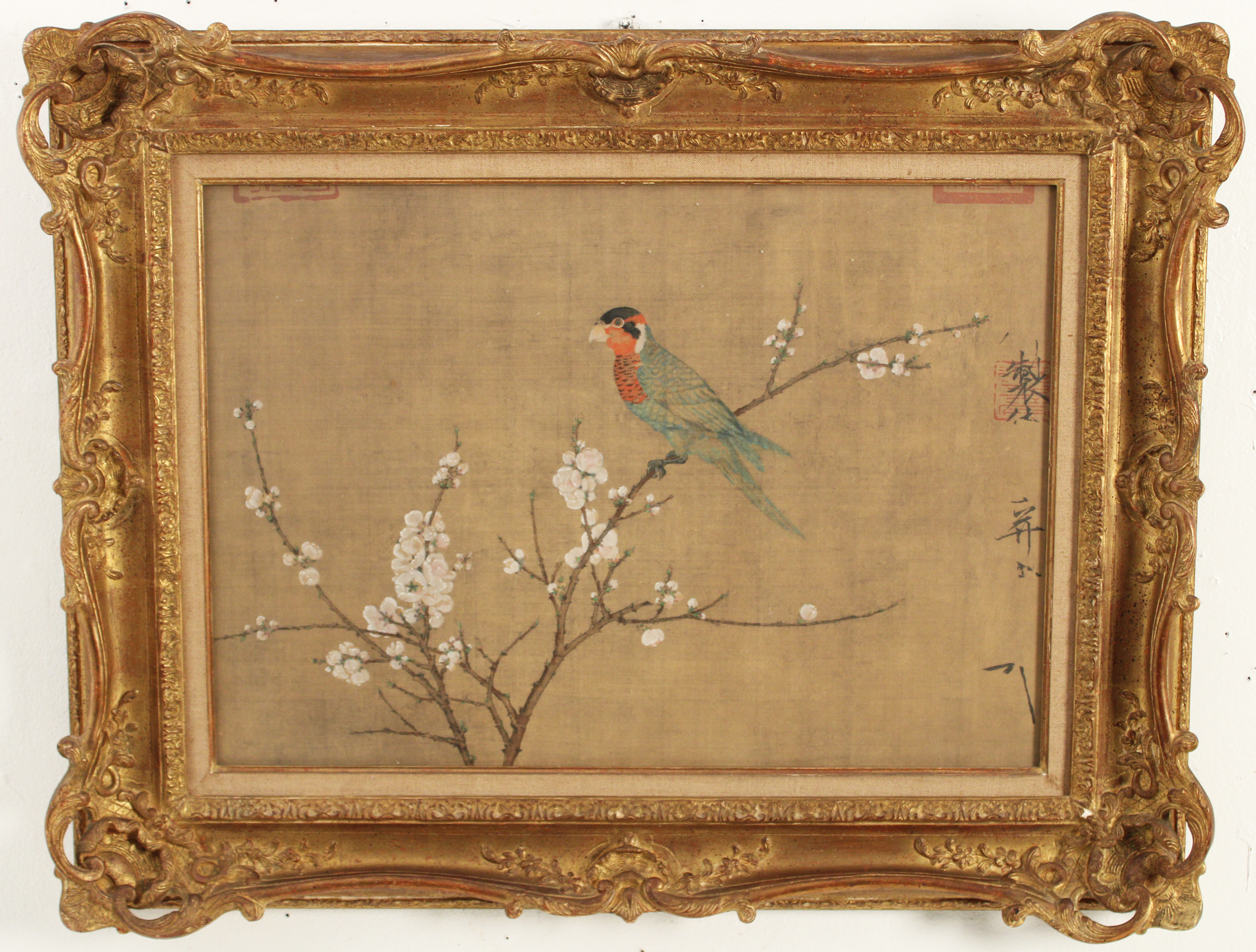 JAPANESE PAINTING ON SILK DEPICTING 35e8c8