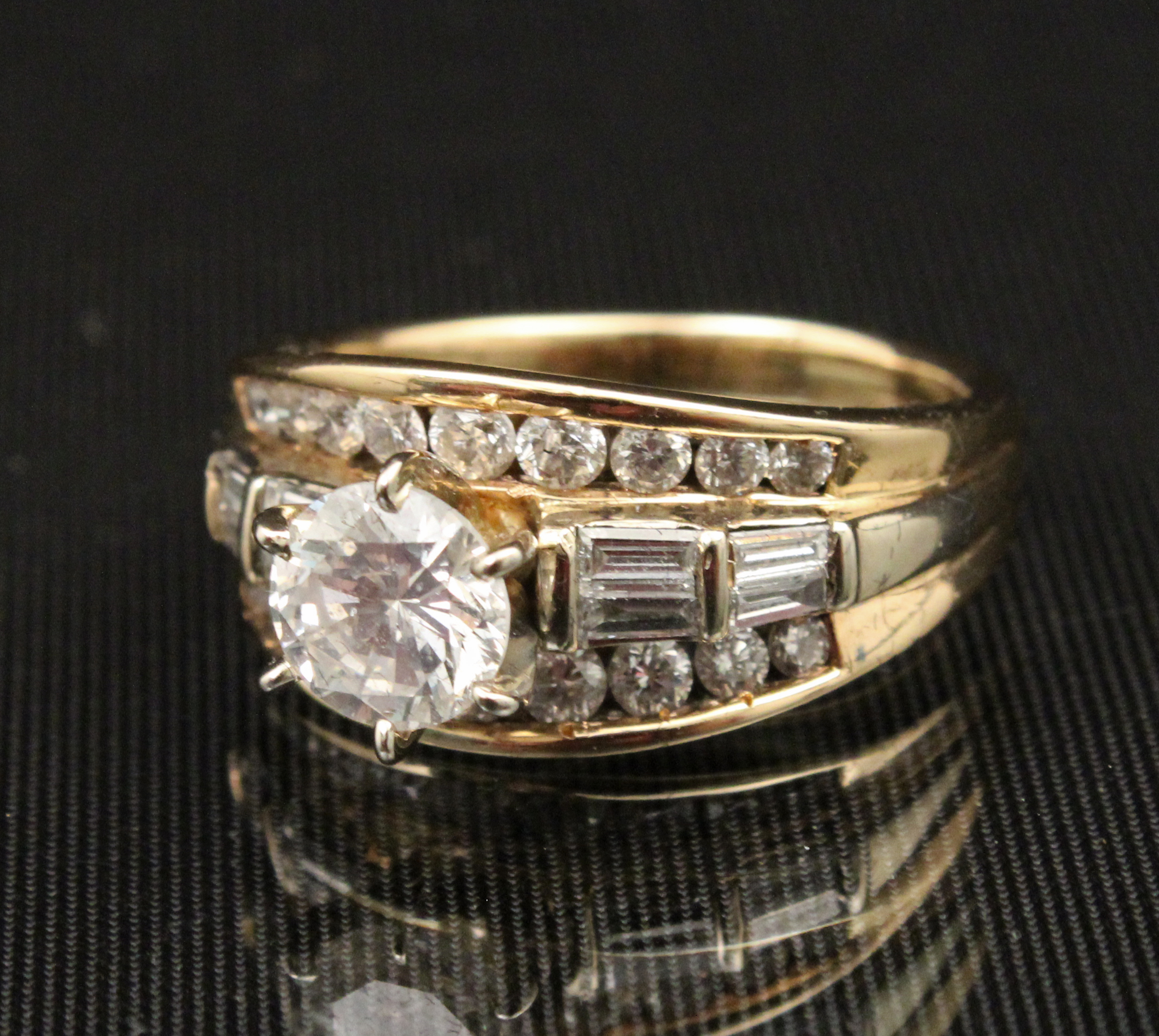 14K YELLOW GOLD DIAMOND WEDDING 35e90c