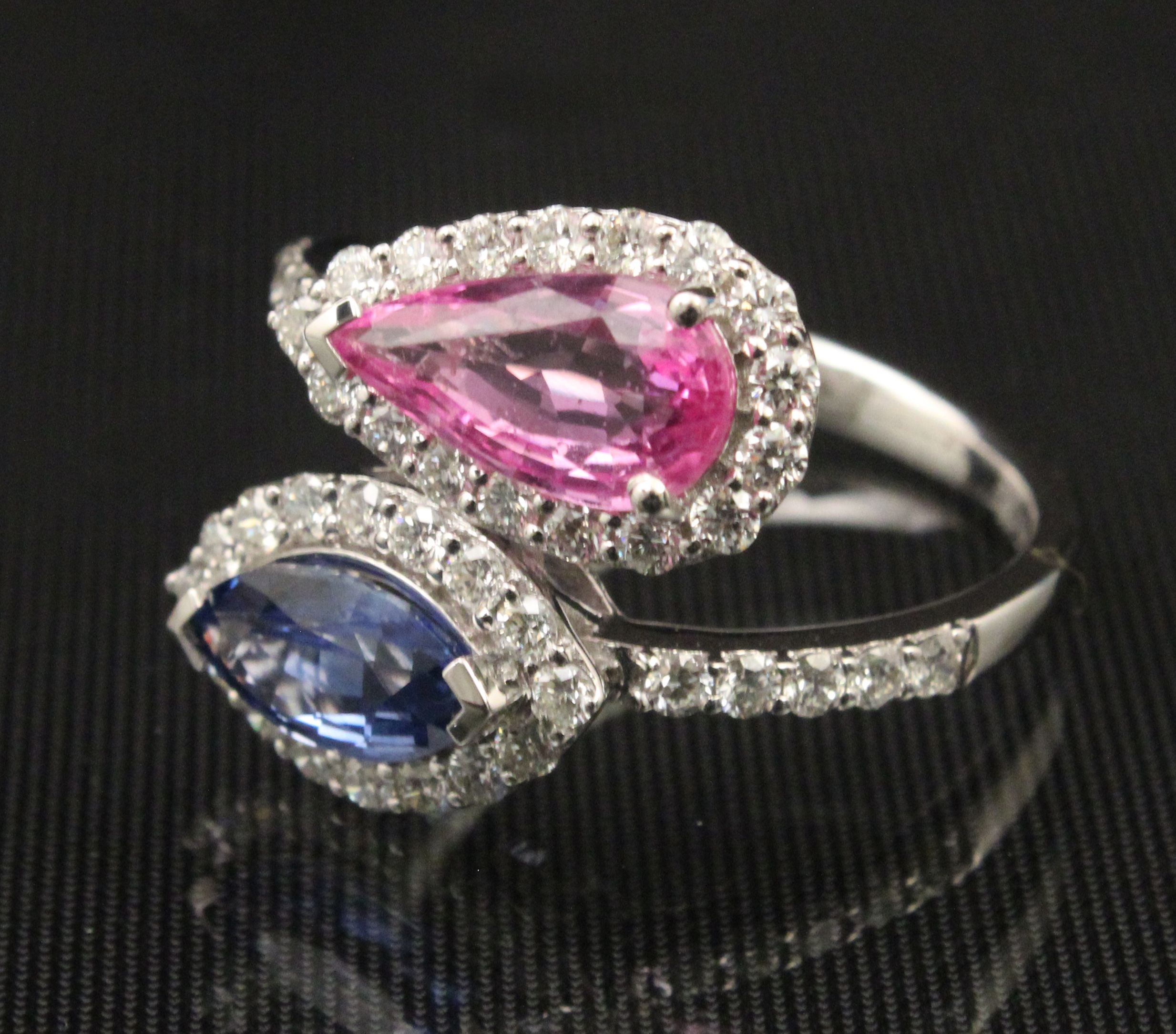 18K MULTICOLOR SAPPHIRE AND DIAMOND