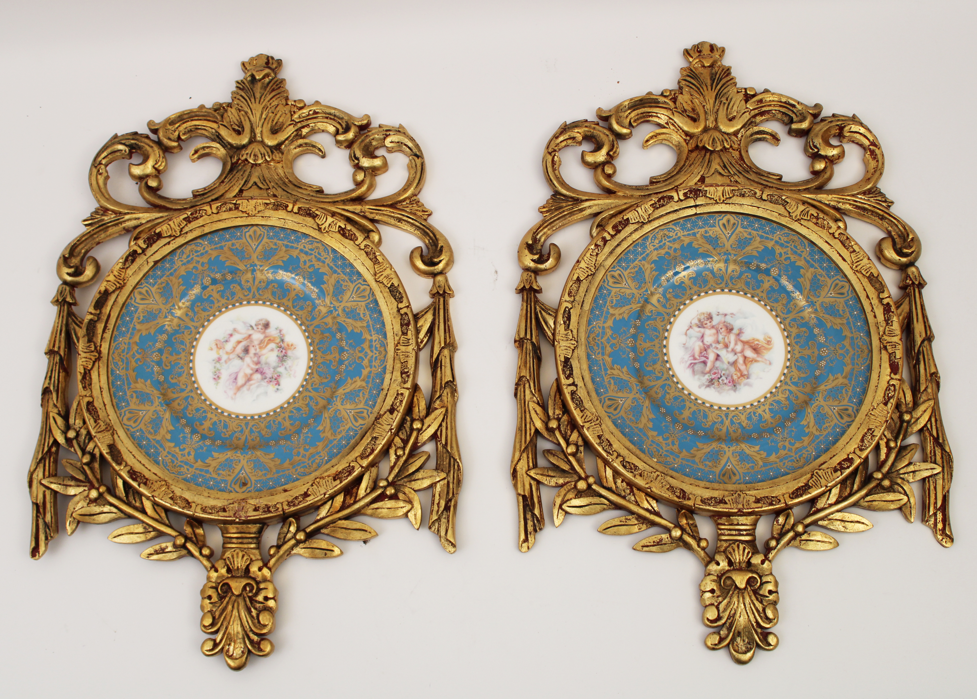 PR OF SEVRES TYPE PORCELAIN PLATES