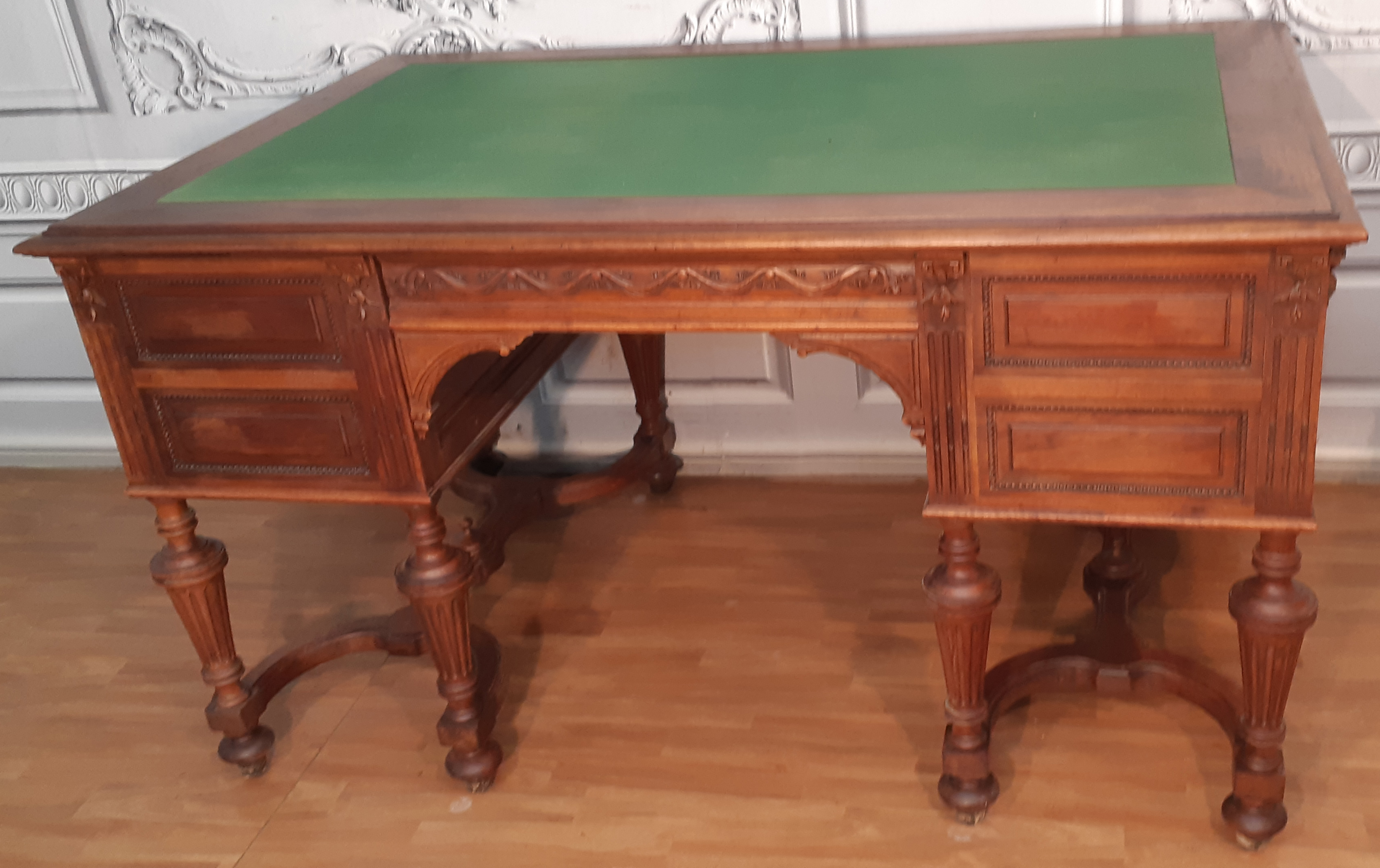 LOUIS XVI STYLE WALNUT BUREAU PLAT