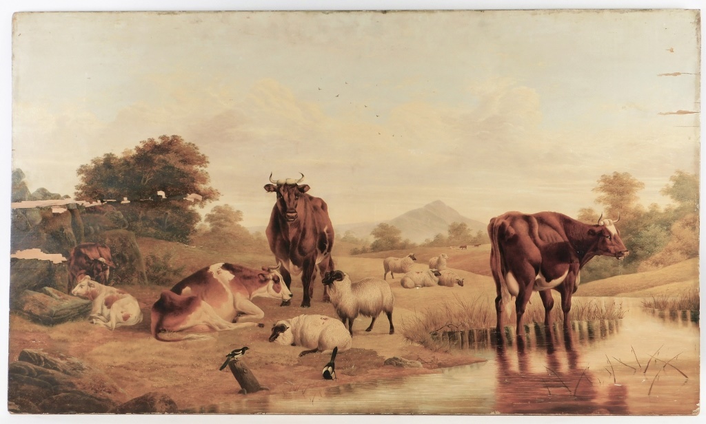 ATTR. THOMAS SIDNEY COOPER COW PAINTING
