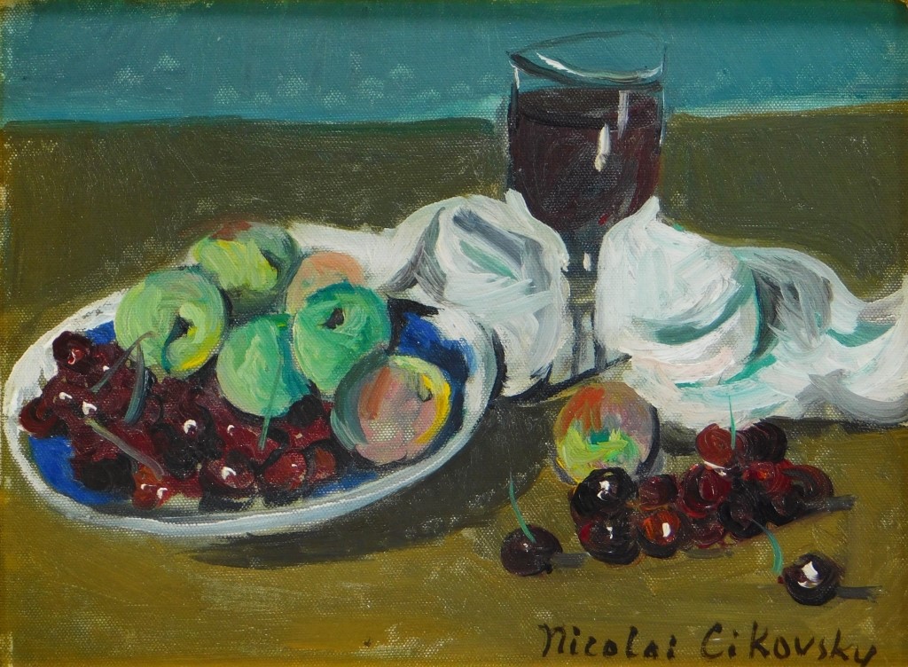 NICOLAI CIKOVSKY CHERRY STILL LIFE