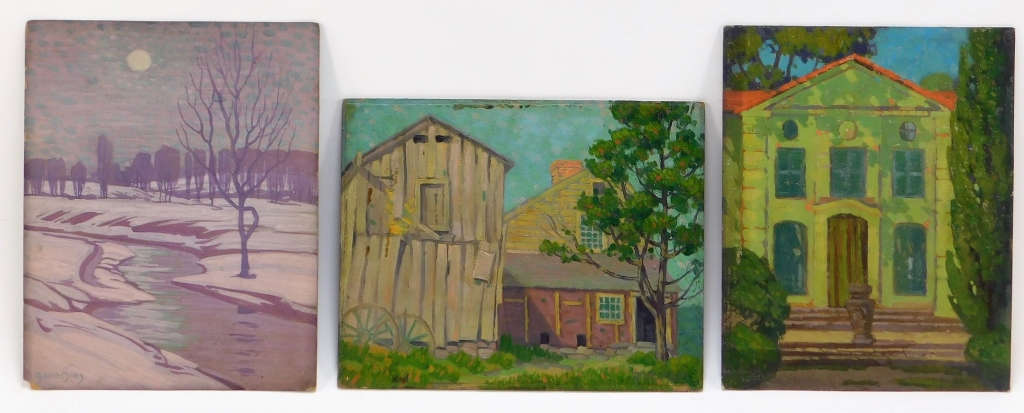 3PC GENE MILES IMPRESSIONIST PAINTINGS