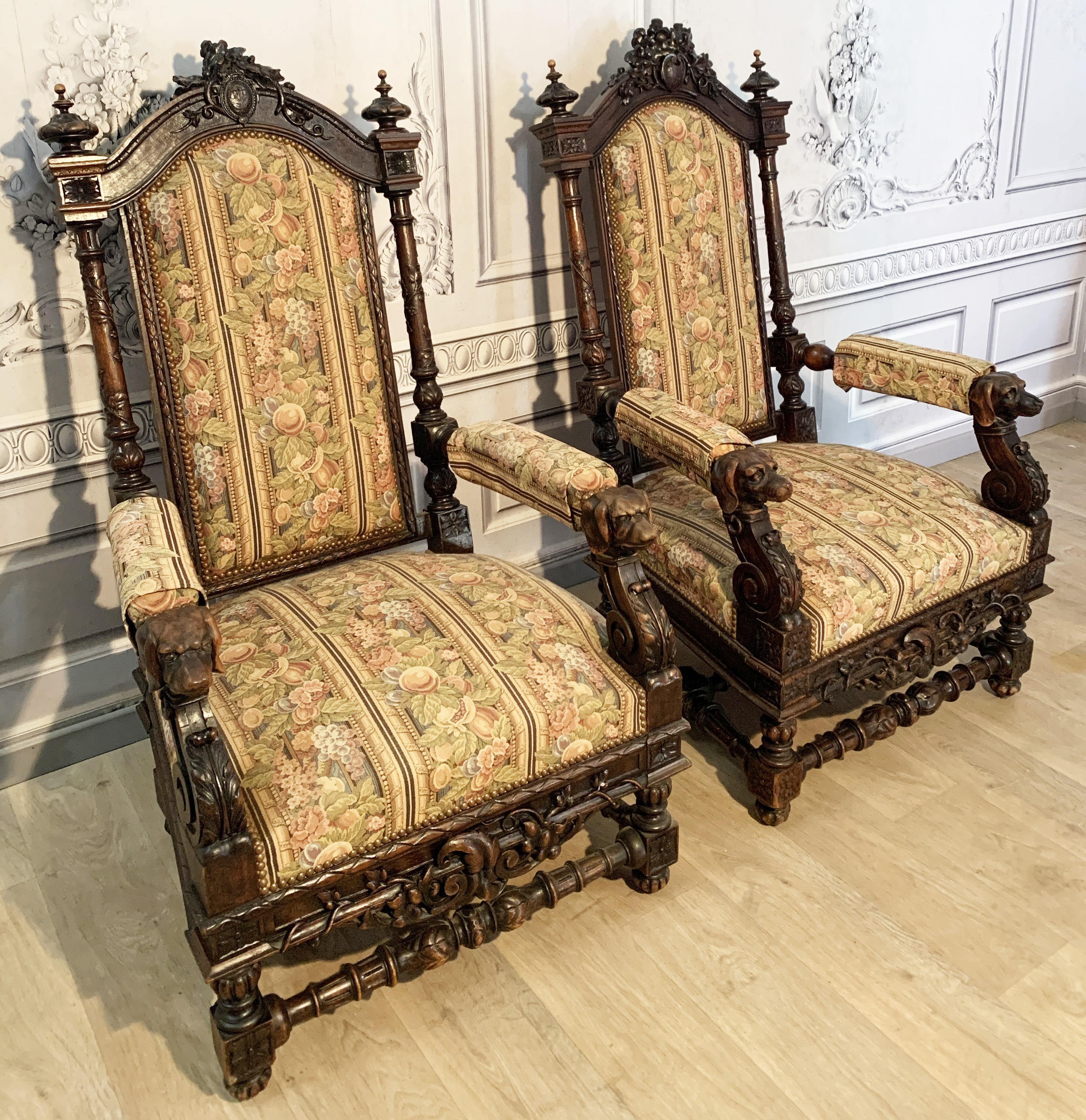 PR OF FRENCH HUNTING LODGE CHAIRS 35e993