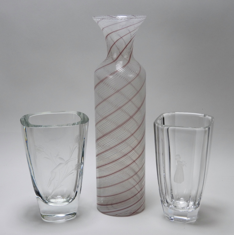 3PC ITALIAN ART GLASS & ORREFORS