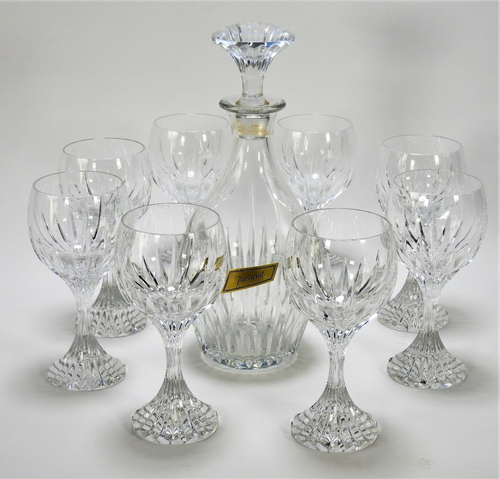 9PC BACCARAT MASSENA DECANTER  35ea44