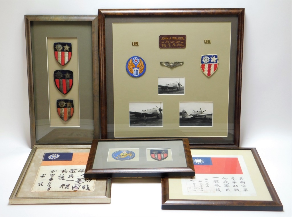 GROUP OF WWII CHINA, BURMA, INDIA ITEMS