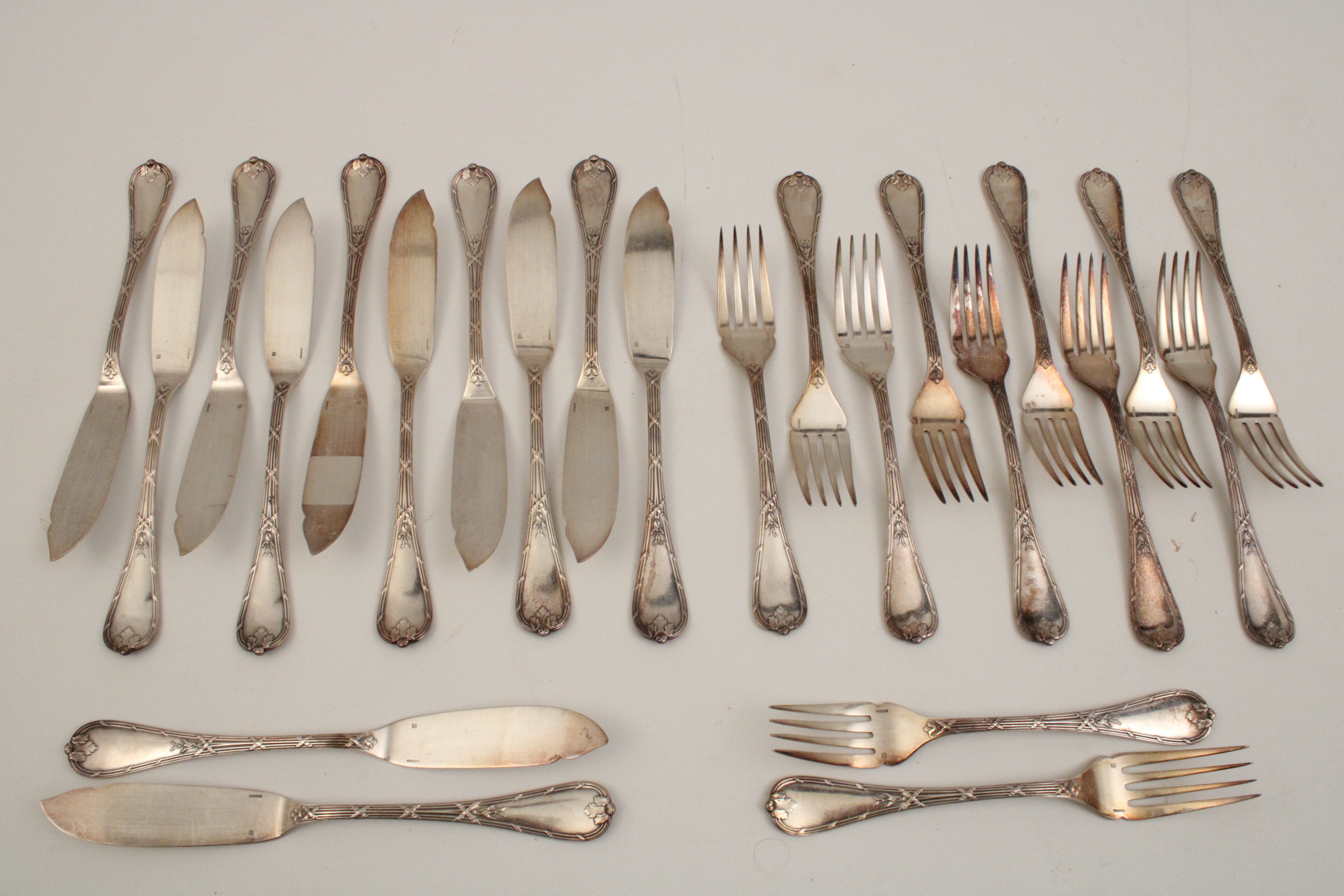 24 PC FRENCH CHRISTOLFE SILVER PLATED