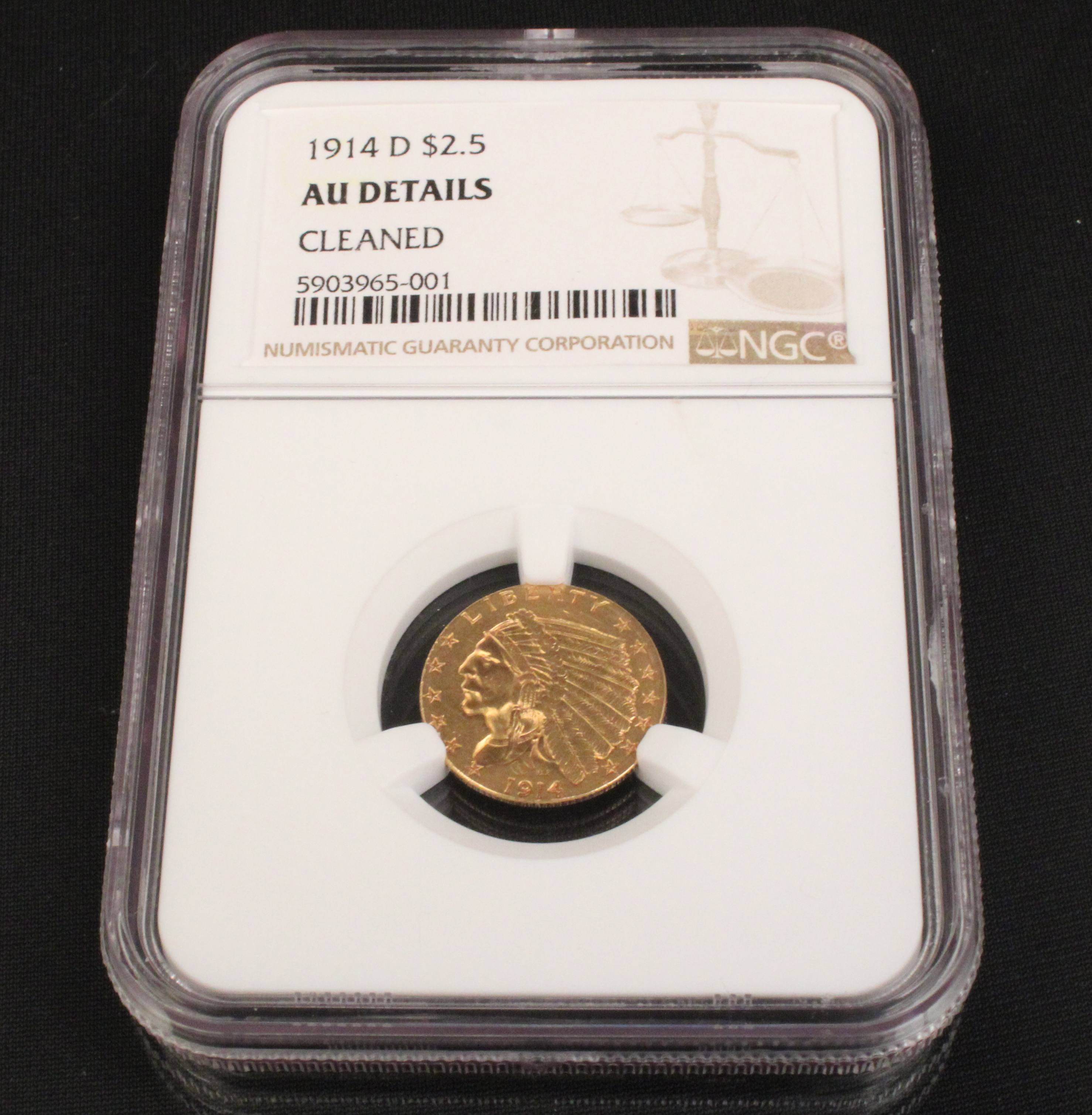 NGC GRADED 1914D 2 50 GOLD INDIAN 35eb09