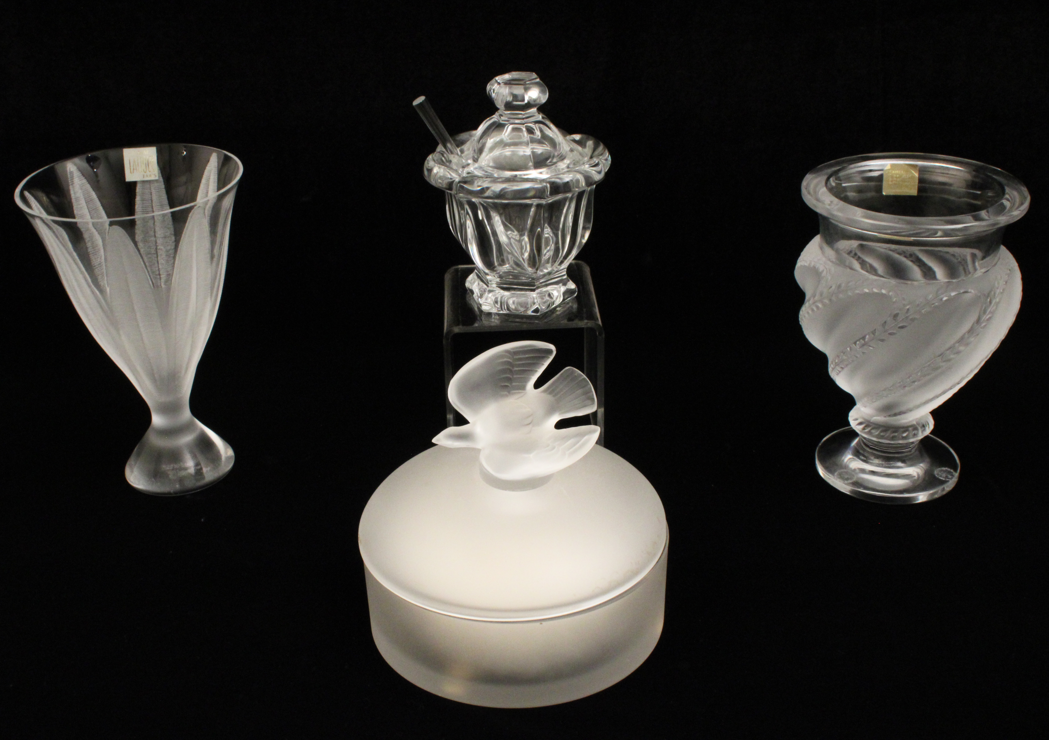 LALIQUE/BACCARAT 4 PIECE MISC. LOT OF