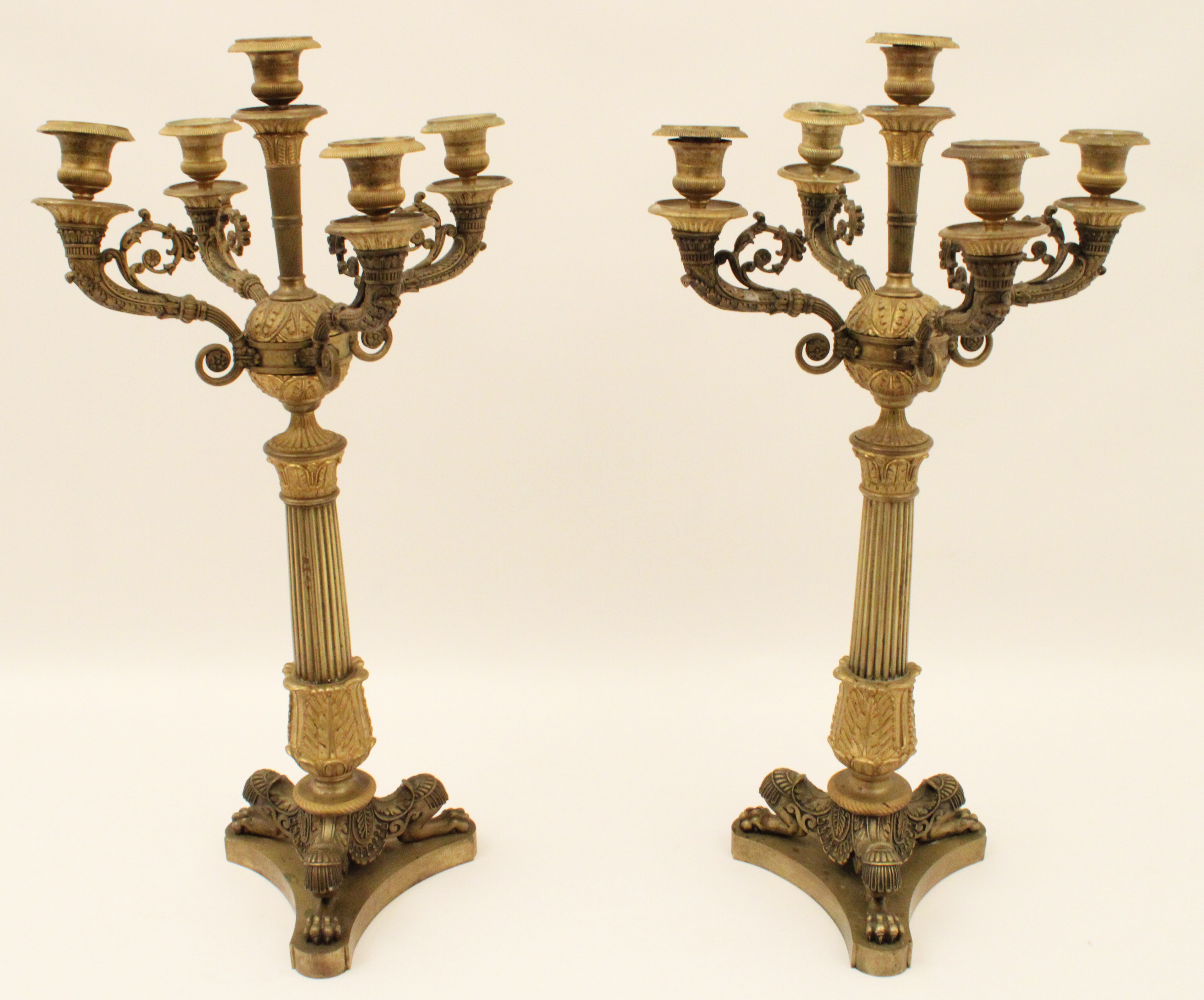 PR OF FRENCH REGENCY GILT BRONZE