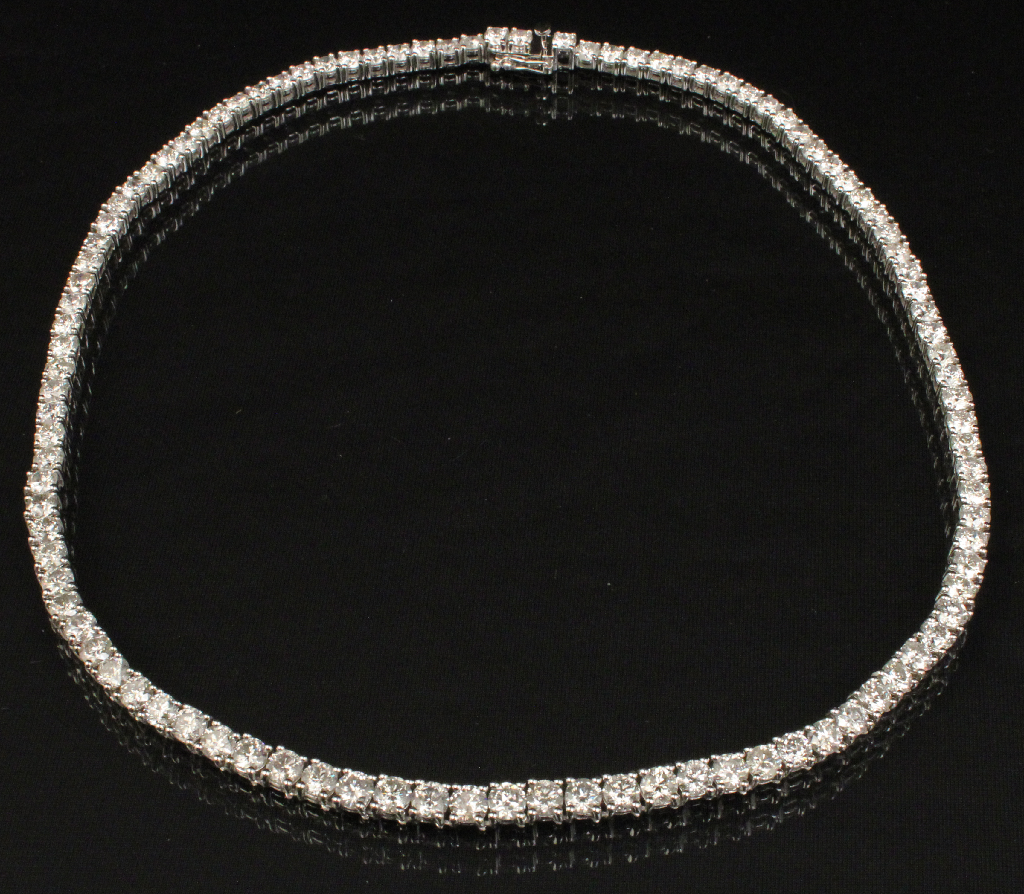 18K WG DIAMOND TENNIS NECKLACE  35eb9d