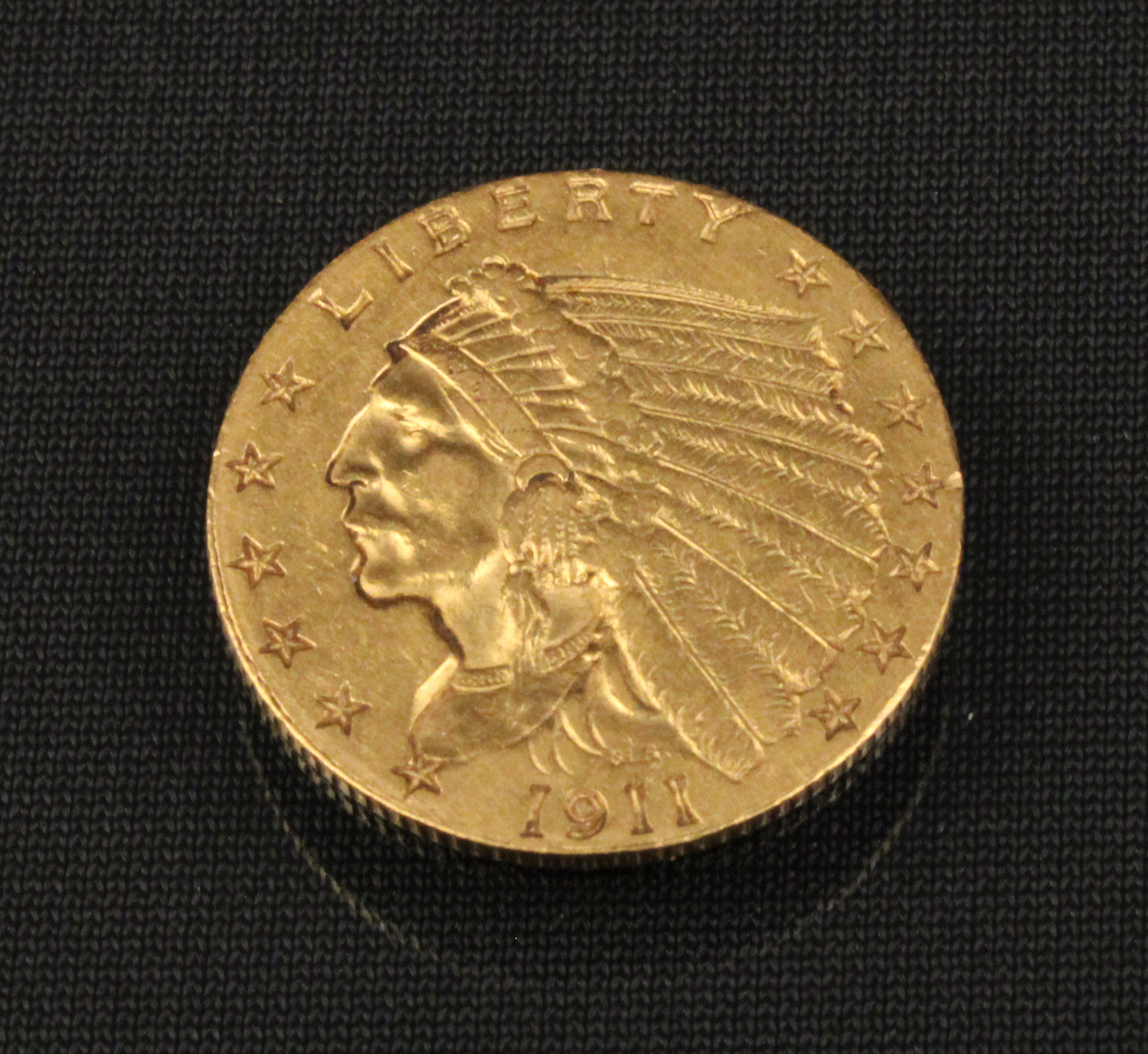 1911 INDIAN HEAD 2 50 GOLD COIN 35ebaa