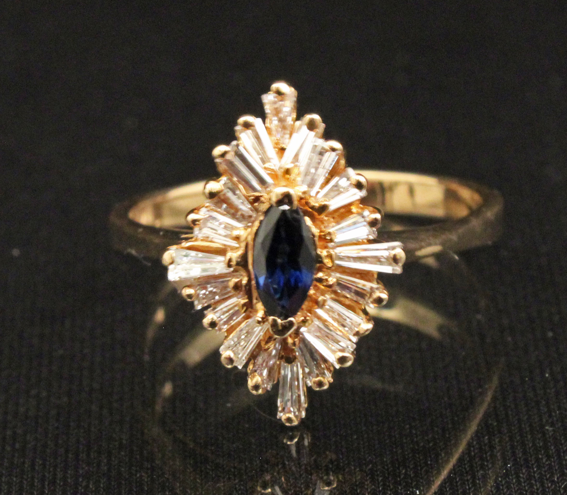 14K YELLOW GOLD DIAMOND AND SAPPHIRE 35ebb9